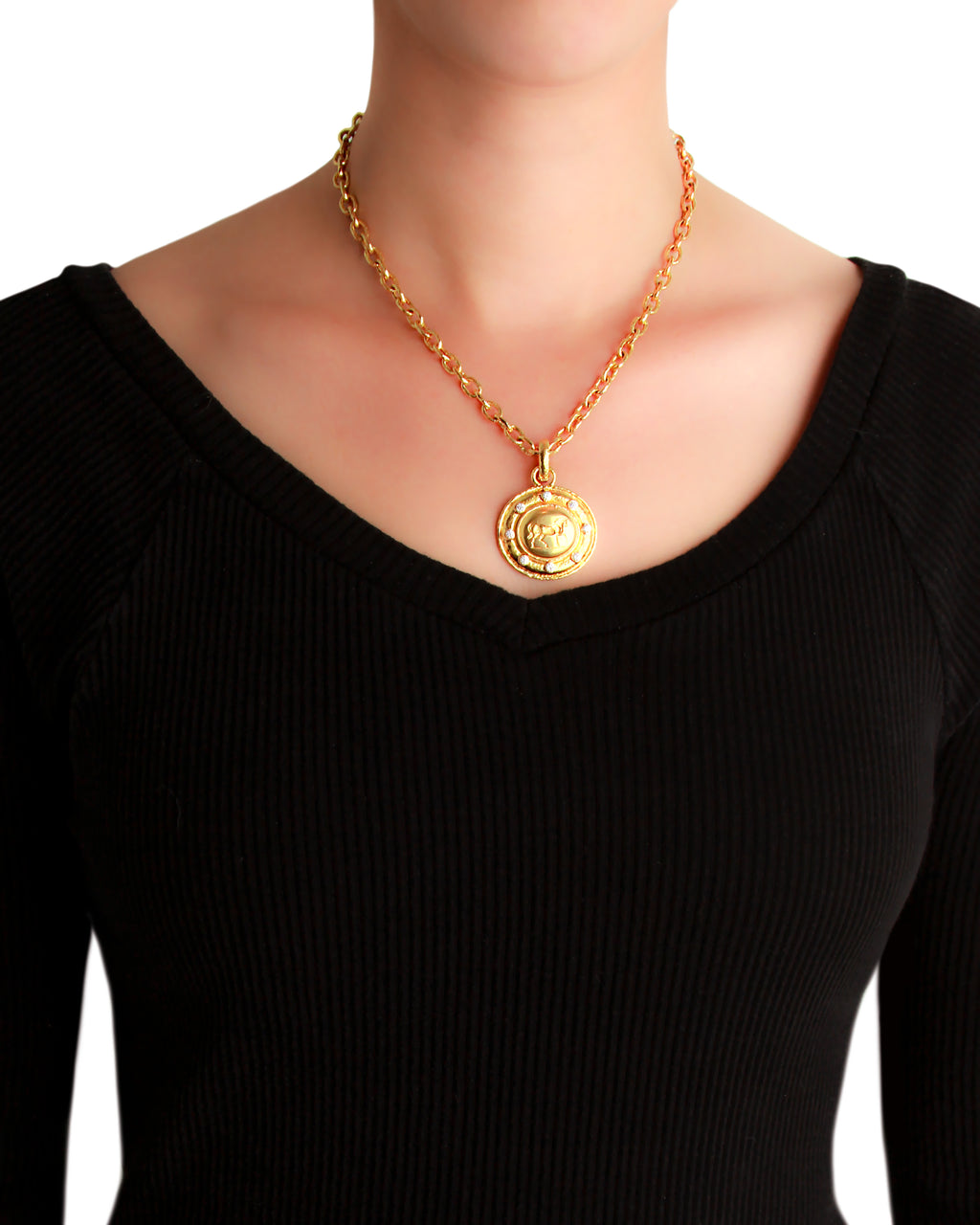 Gold 'Roman Horse' Pendant