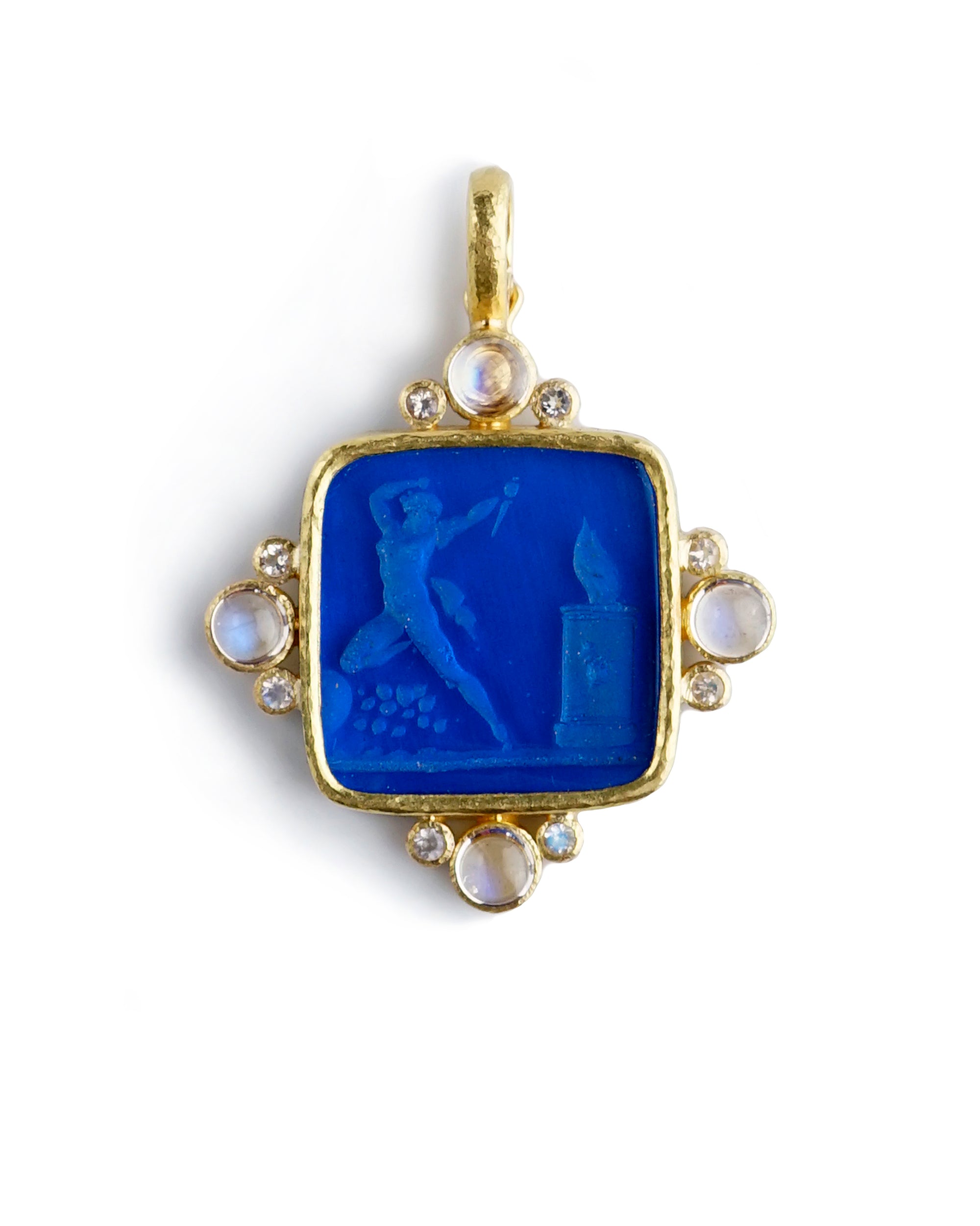 Peacock 'Goddess at Altar' Pendant