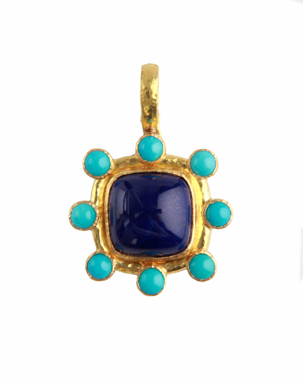 Lapis and Sleeping Beauty Turquoise Pendant