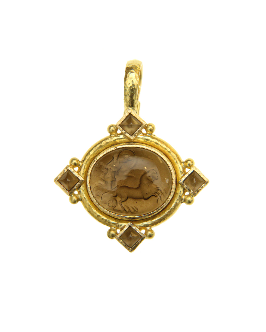 Bronze 'Goddess with Chariot' Pendant