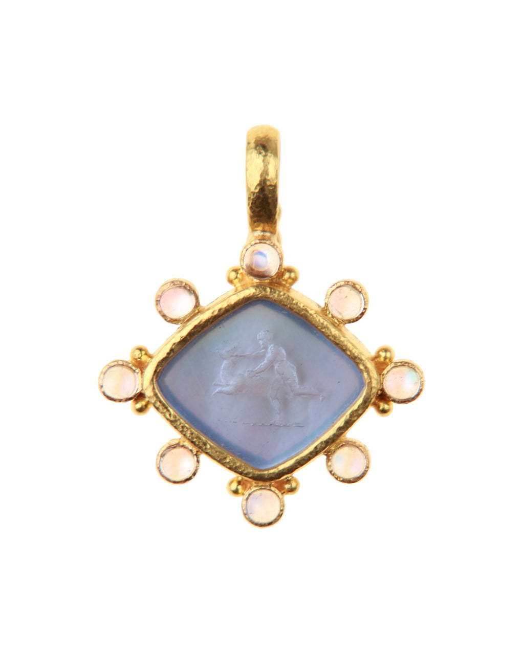 Cerulean 'Rombo God and Deer' Pendant