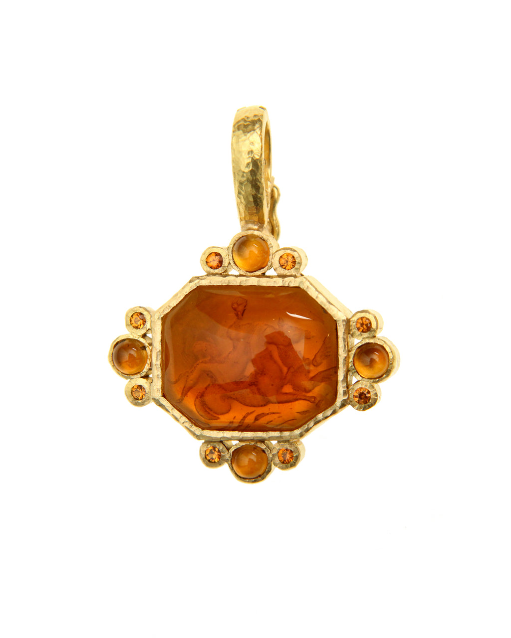 Amber 'Hypocanthus and Goddess' Pendant