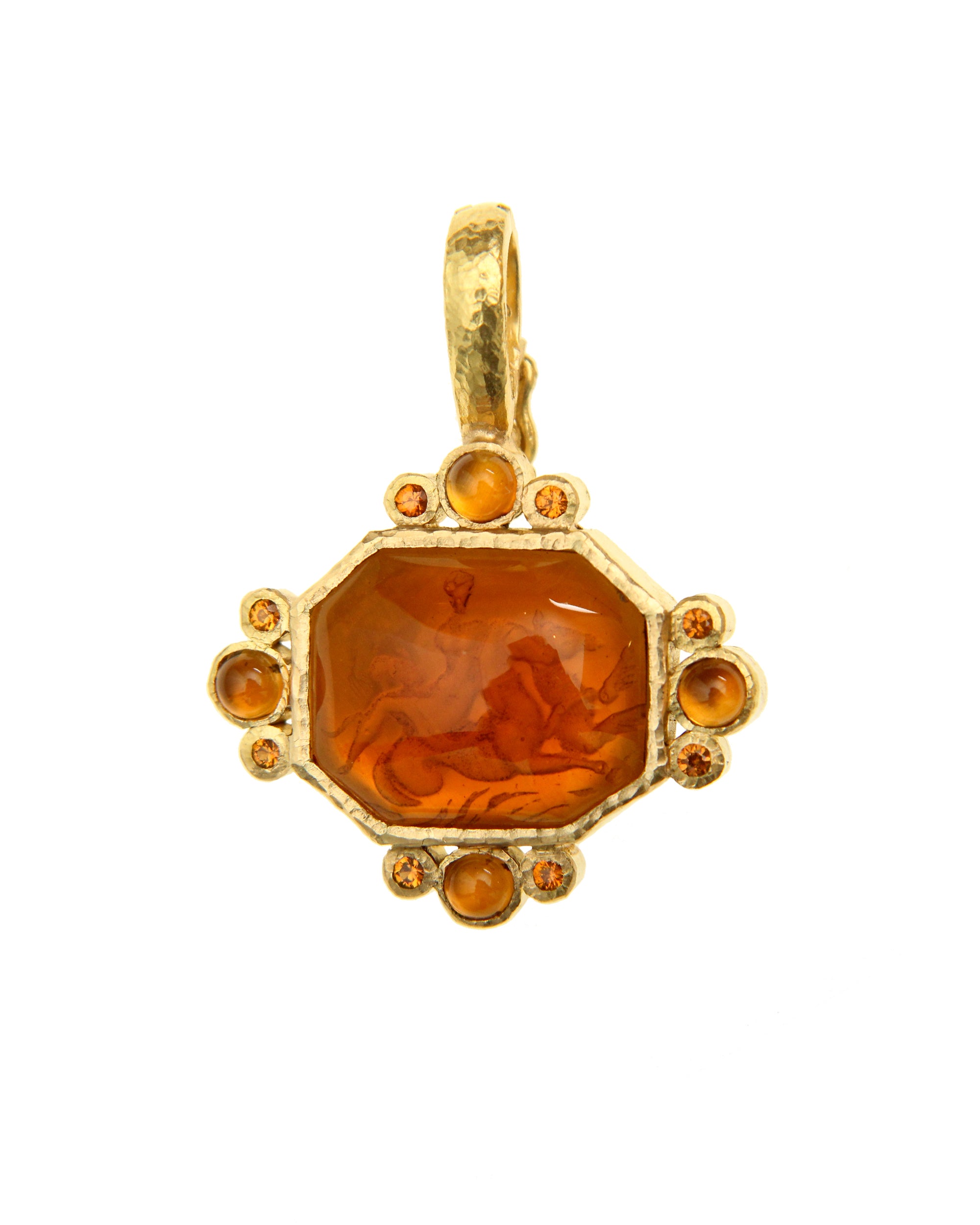 Amber 'Hypocanthus and Goddess' Pendant