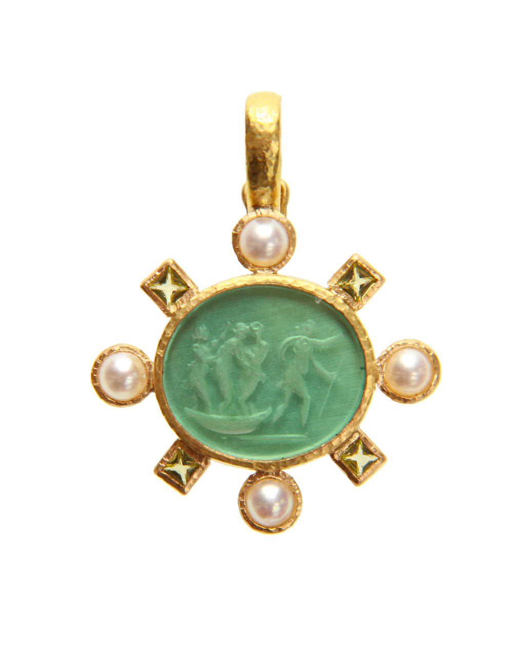 Nile 'Goddess on Boat' with Pearl Pendant