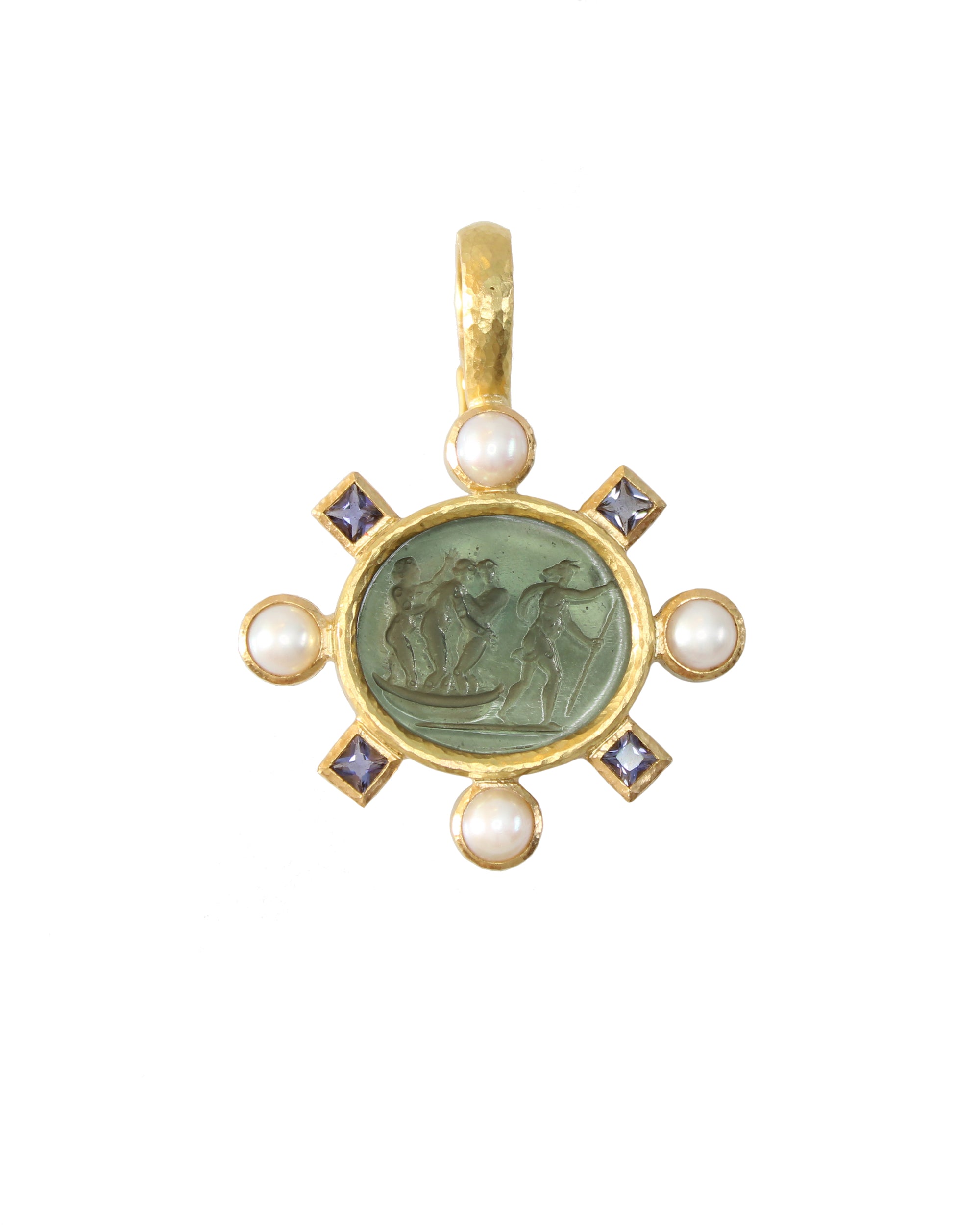 Smoke 'Goddess on Boat' and Pearl Pendant