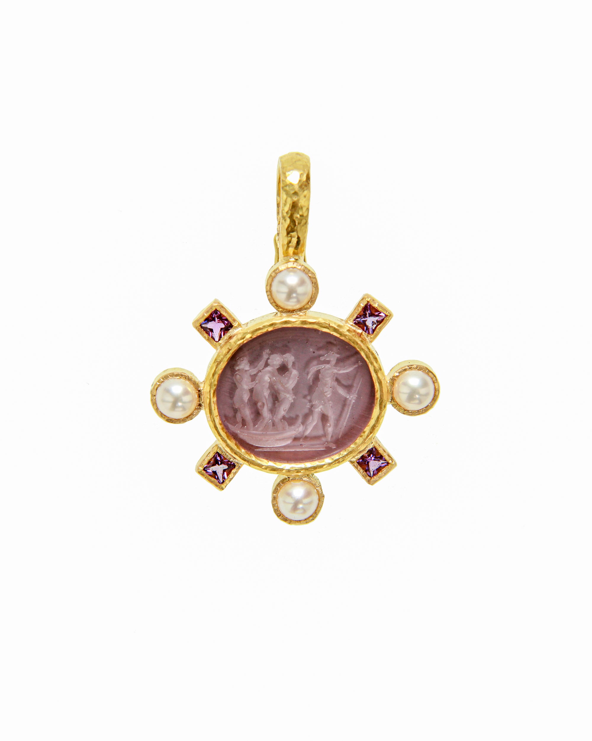 Mulberry 'Goddess on Boat' with Pearl Pendant