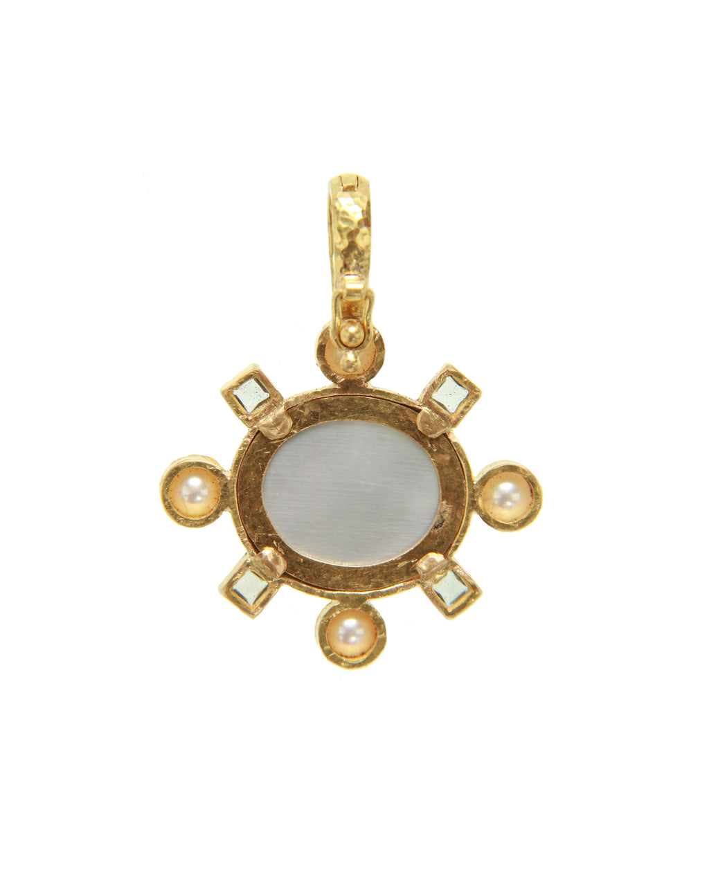 Amber 'Goddess on Boat' with Pearl Pendant