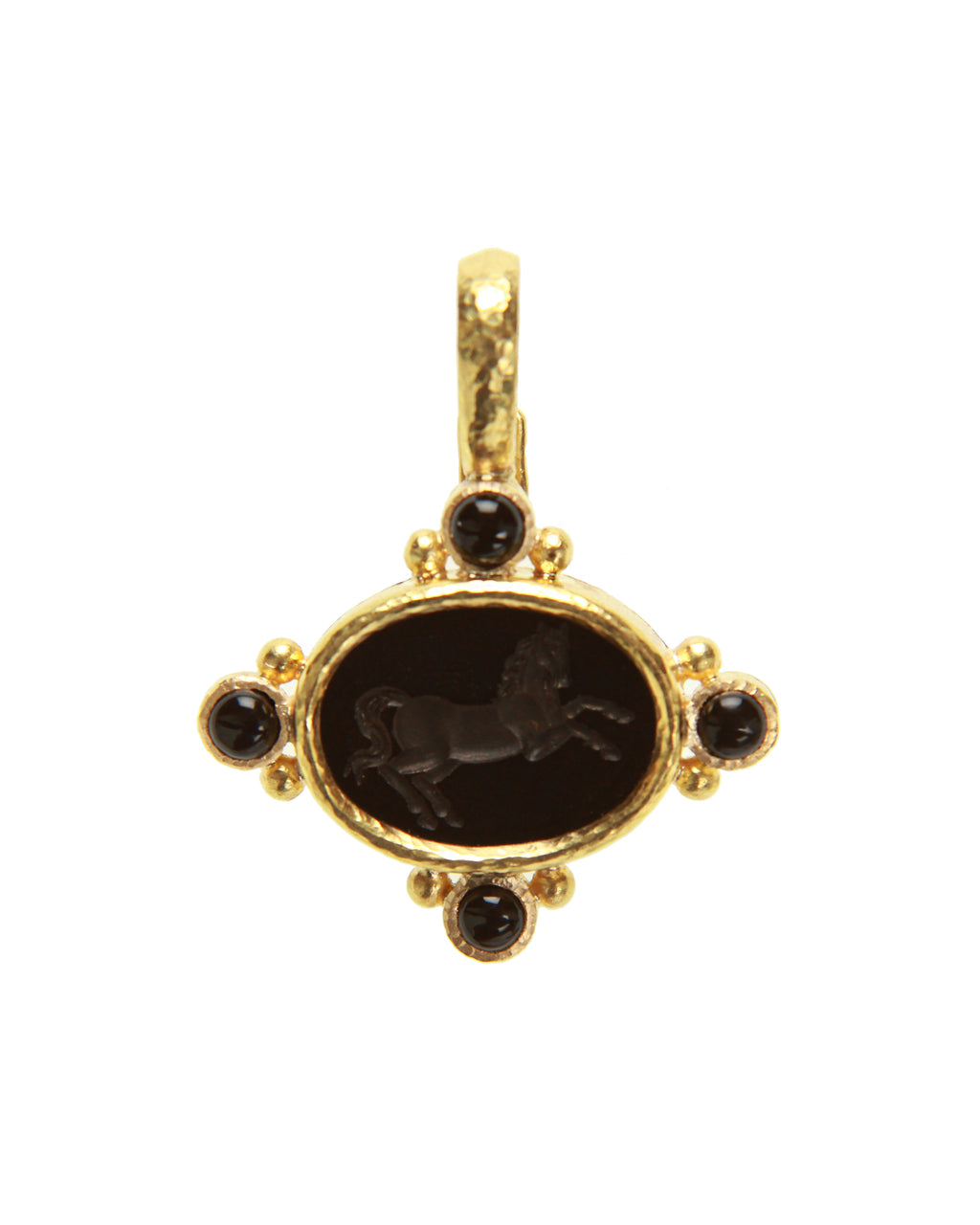 Onyx 'Rearing Horse' Pendant