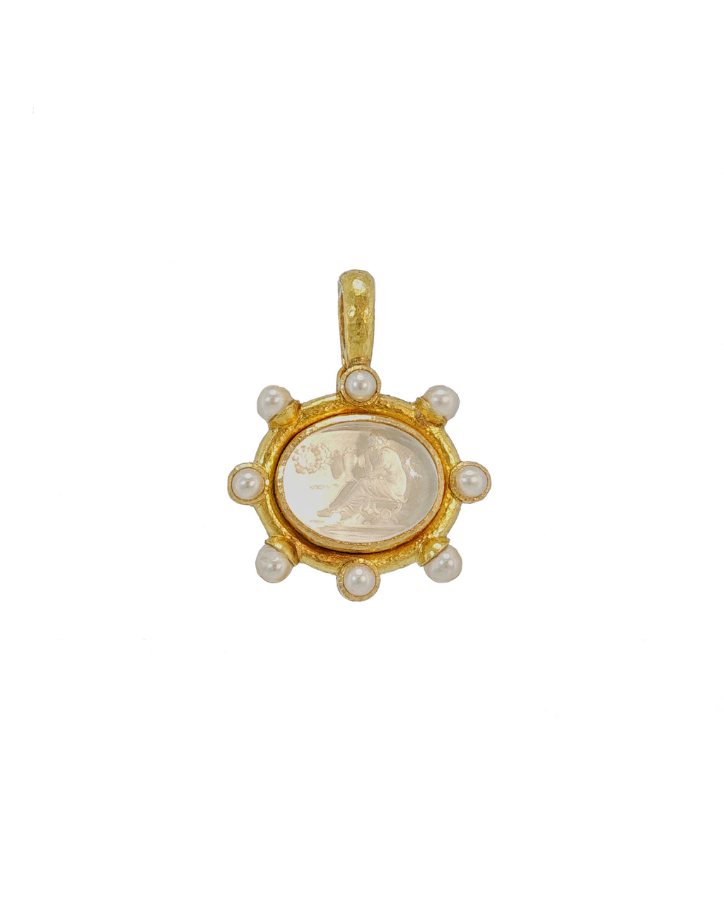 Crystal Venetian Glass 'Laurel Wreath' Pendant