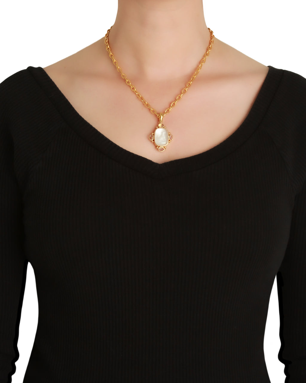 Rock Crystal 'Seated Whippet' Pendant