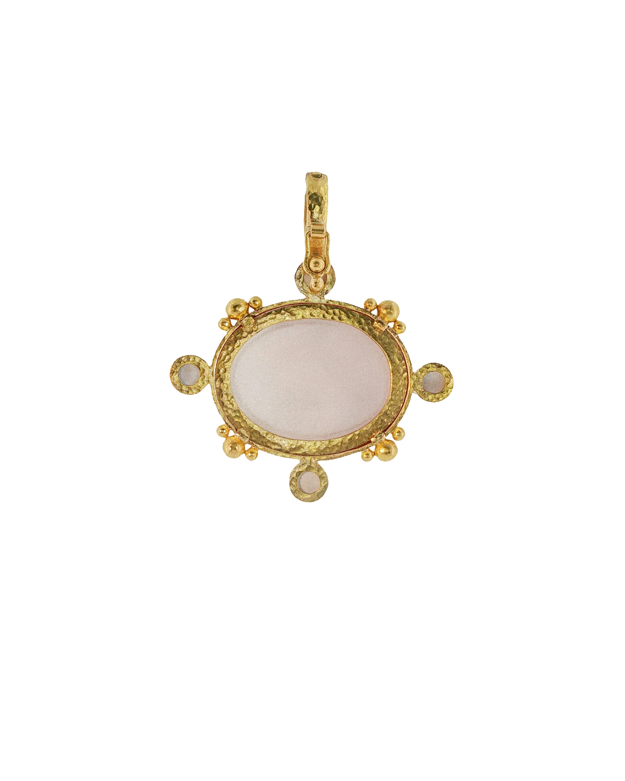 Pink 'Horse with Sleeping Maiden' Pendant