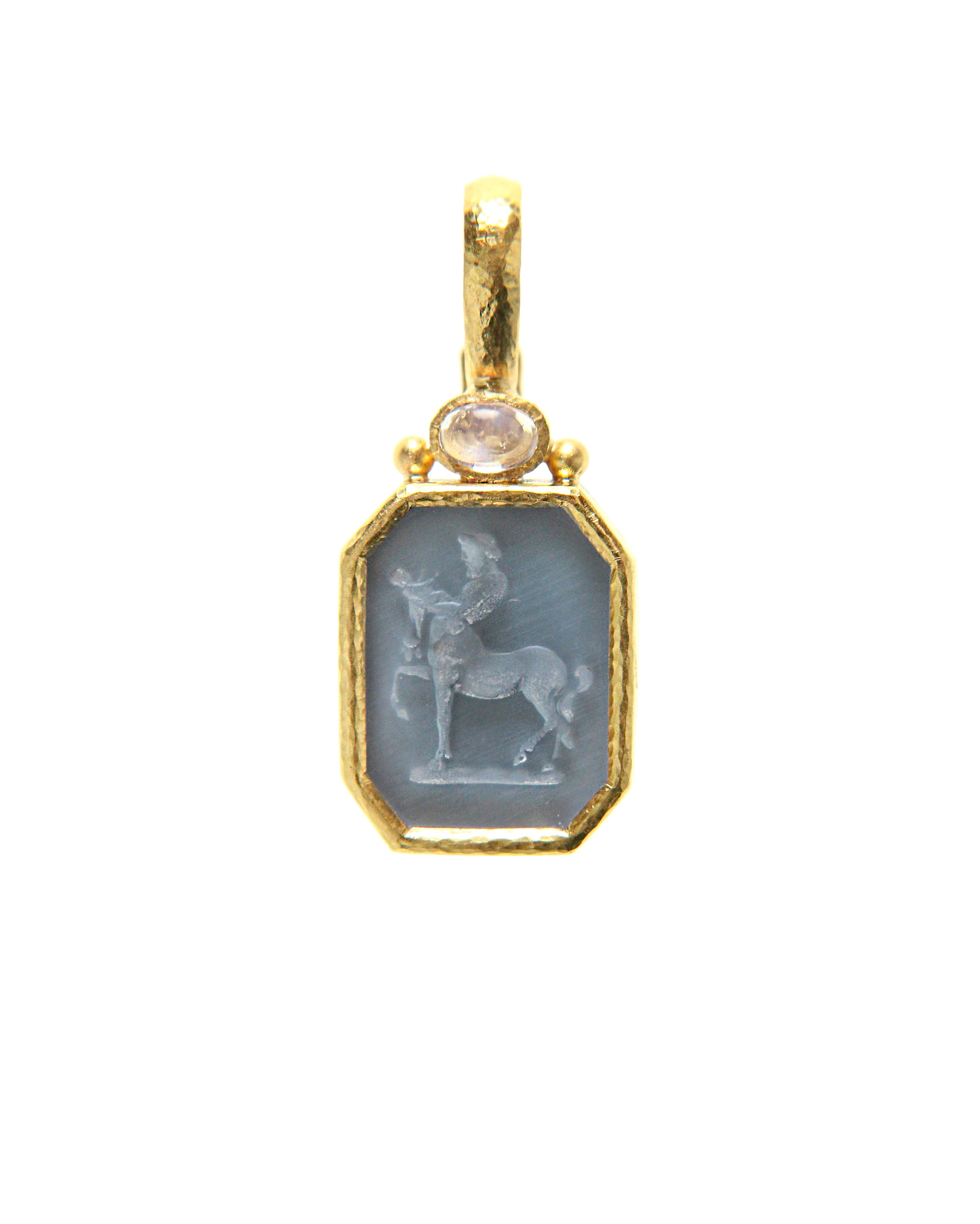Cerulean Venetian Glass 'Small Centaur' Pendant