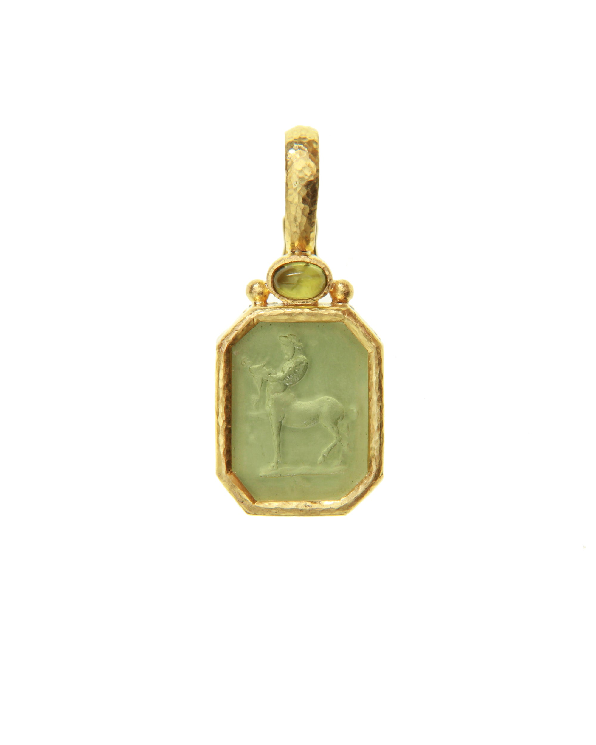 Lime Venetian Glass 'Small Centaur' Pendant