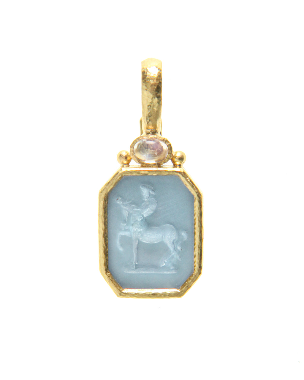 Light Aqua Venetian Glass 'Small Centaur' Pendant