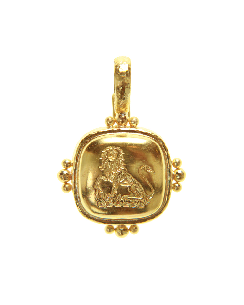 Gold 'Rampant Lion' Pendant