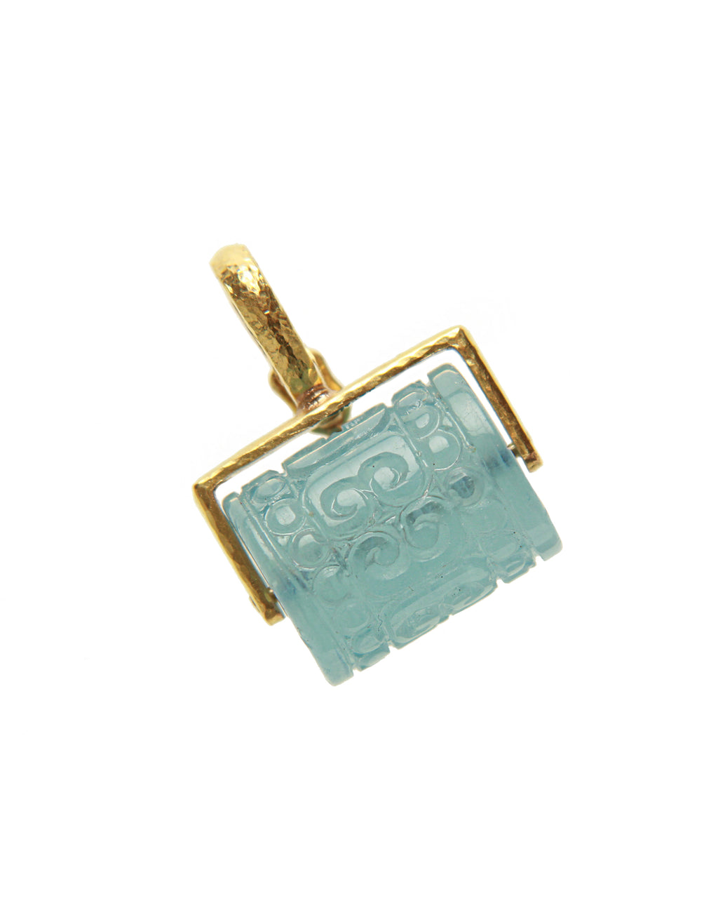 Spinning Aquamarine Pendant