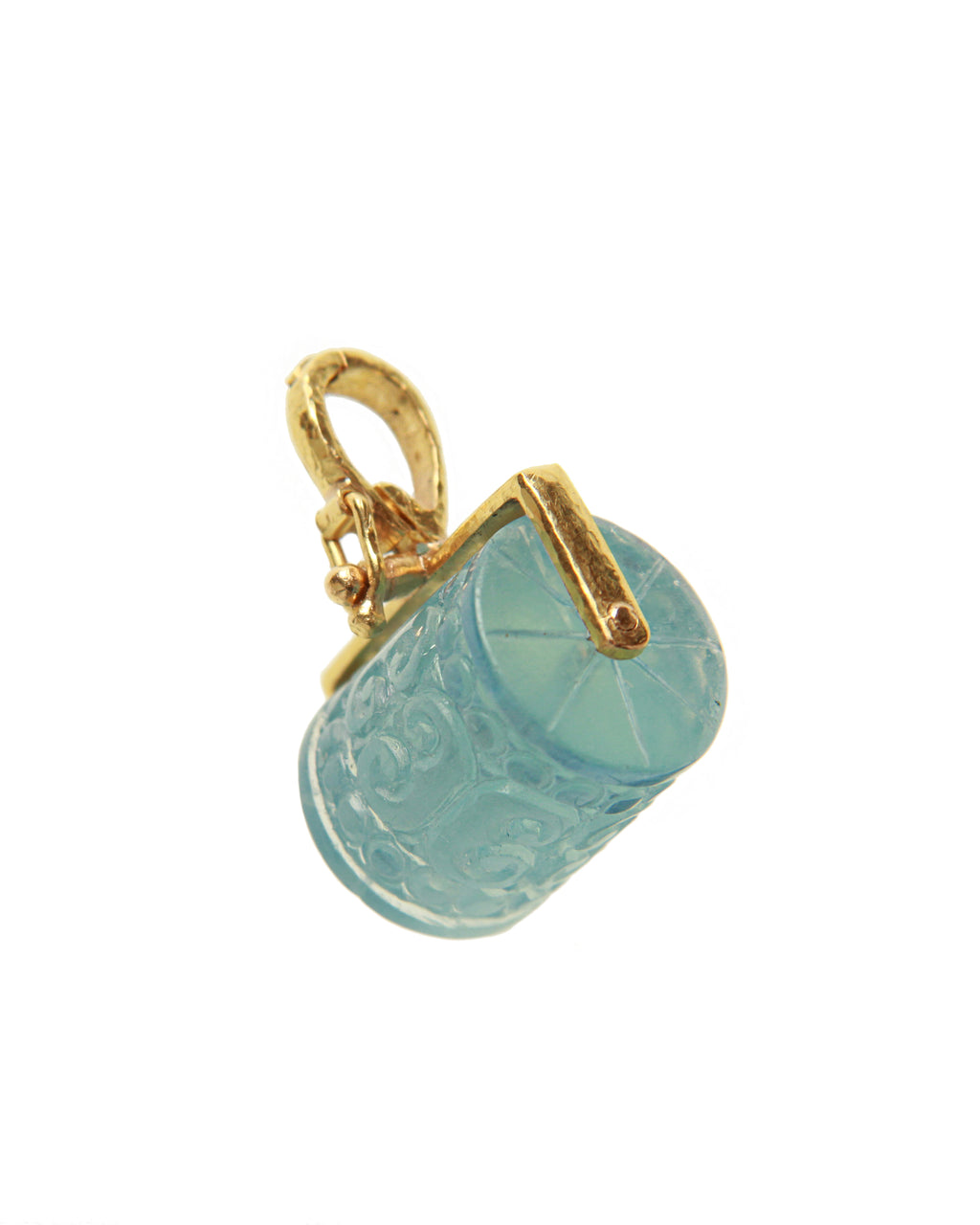 Spinning Aquamarine Pendant
