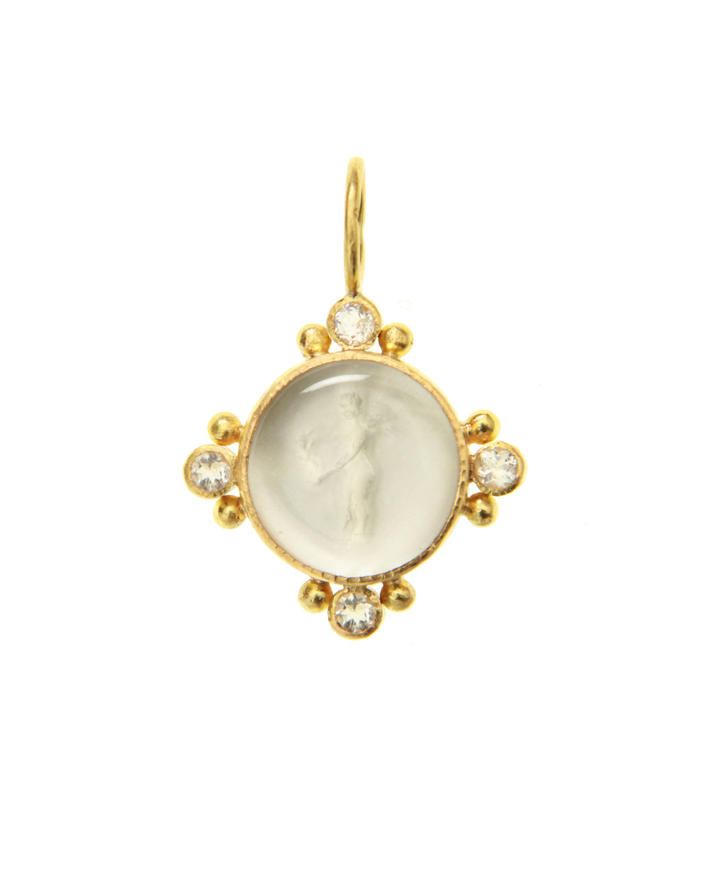 Crystal 'Putto with Butterfly' Pendant