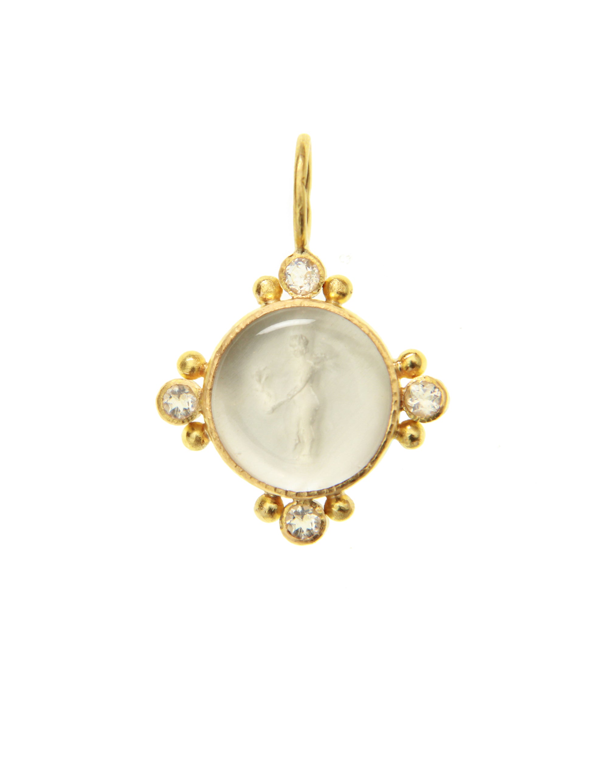 Crystal 'Putto with Butterfly' Pendant