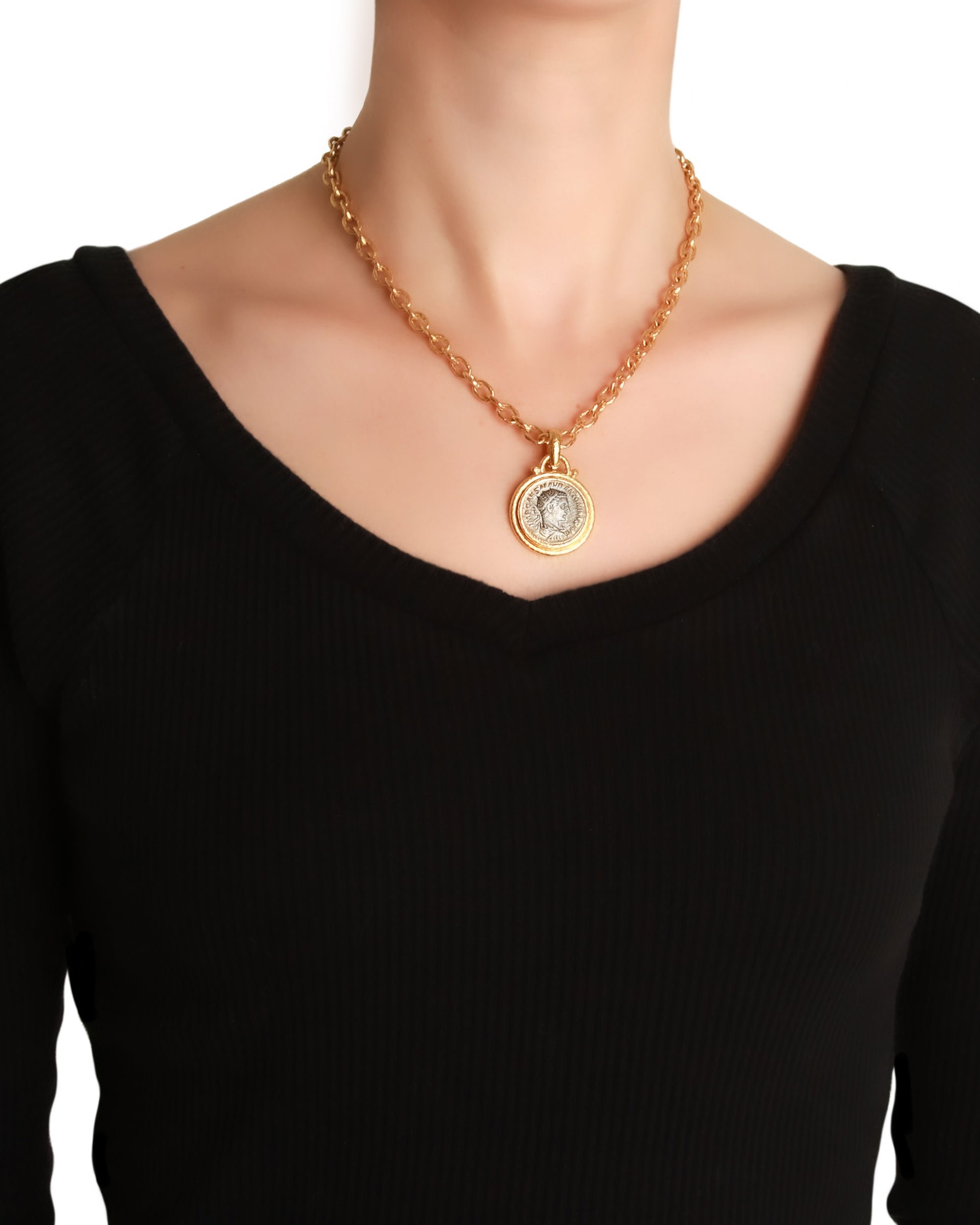 Ancient Roman Silver Coin Pendant