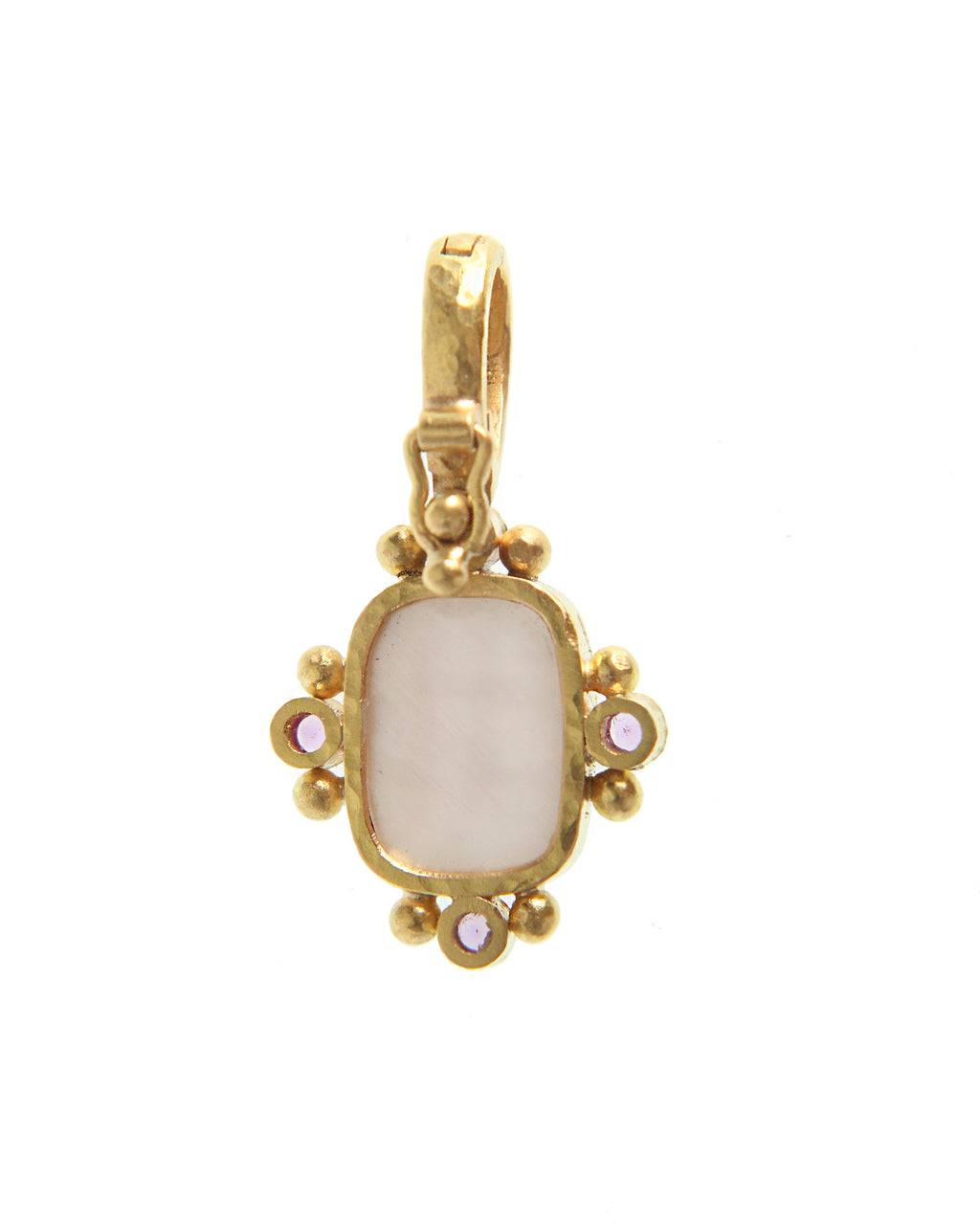 Pink Tourmaline and Sapphire Pendant