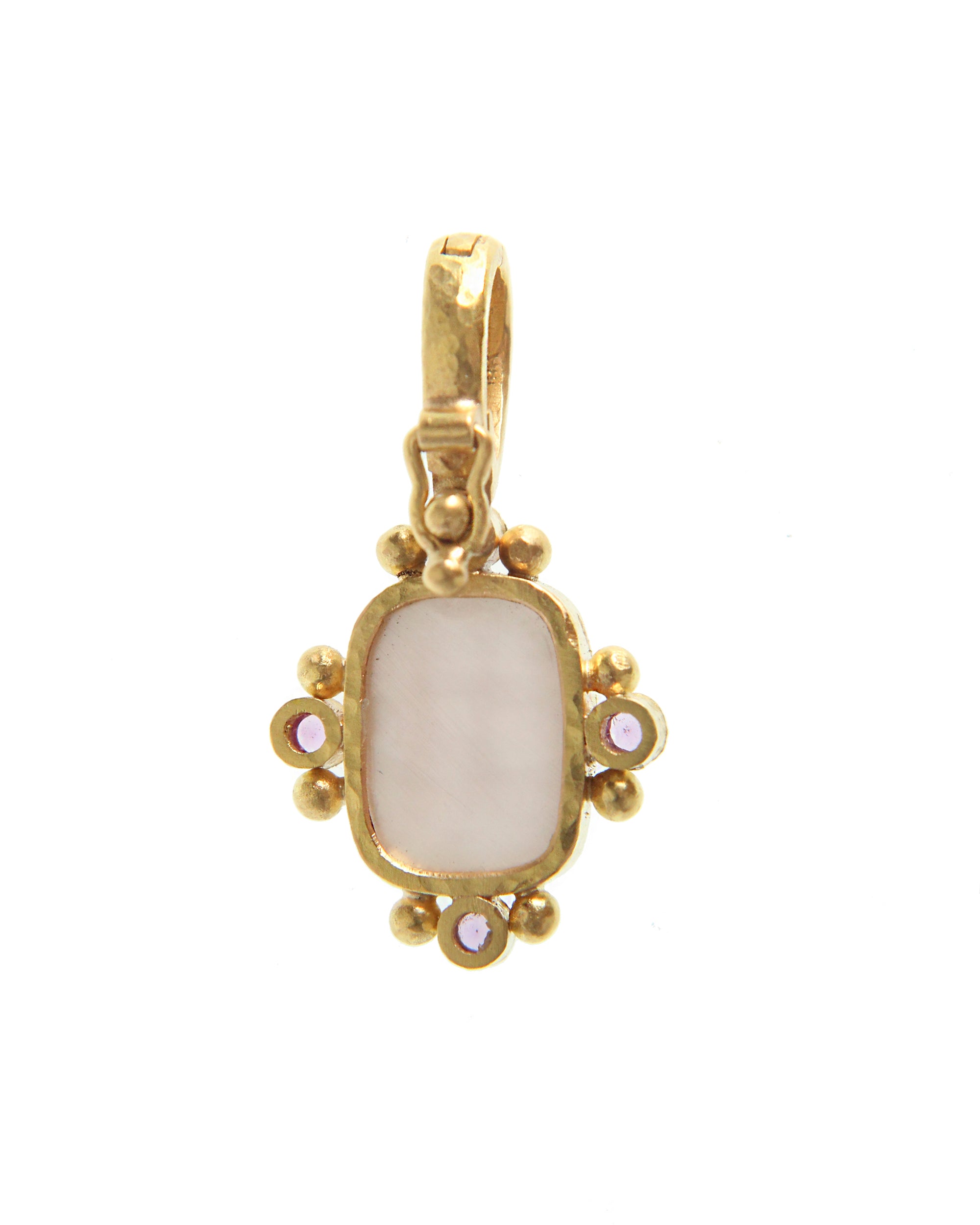 Pink Tourmaline and Sapphire Pendant