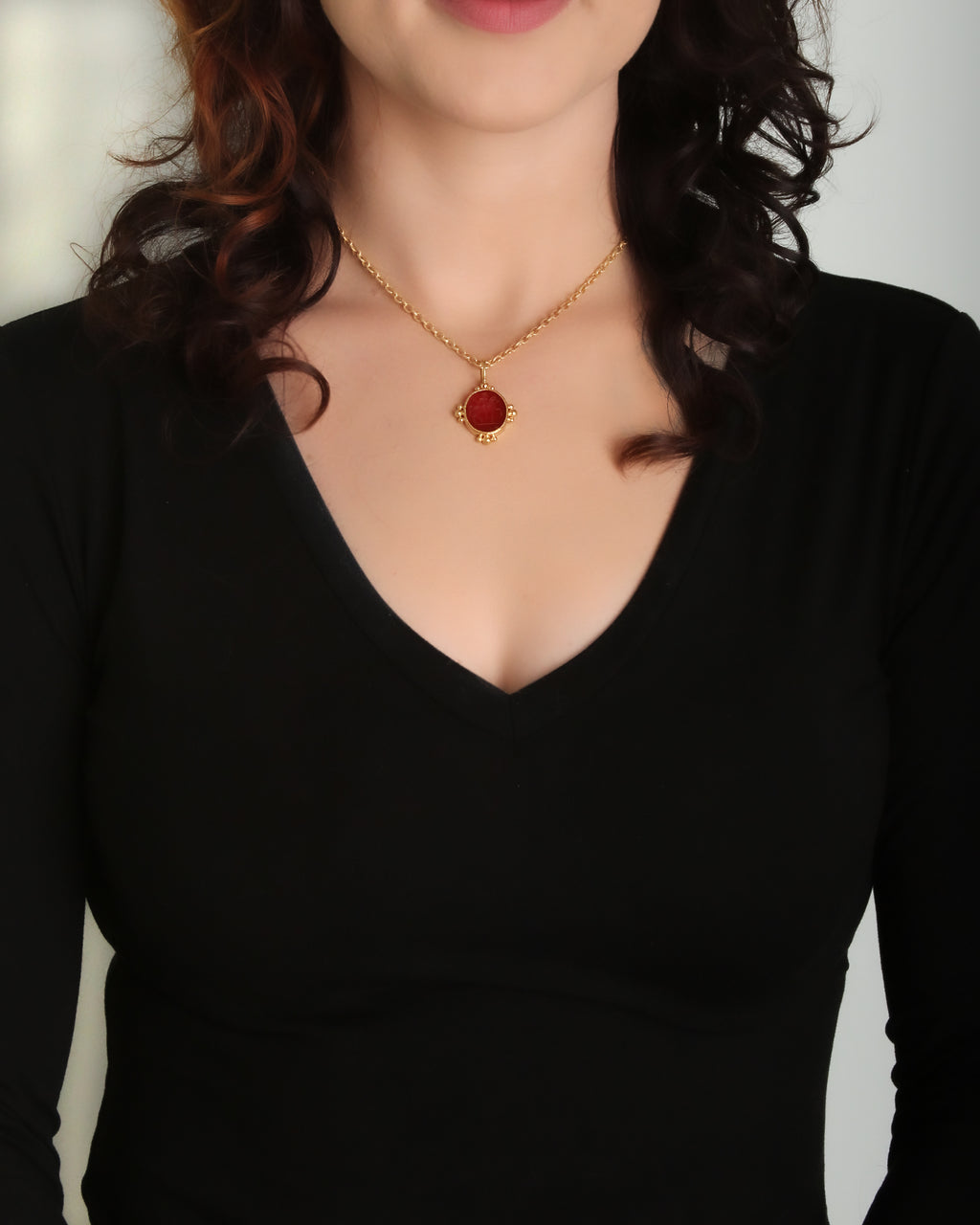 Carnelian 'Horse with Rider' Pendant