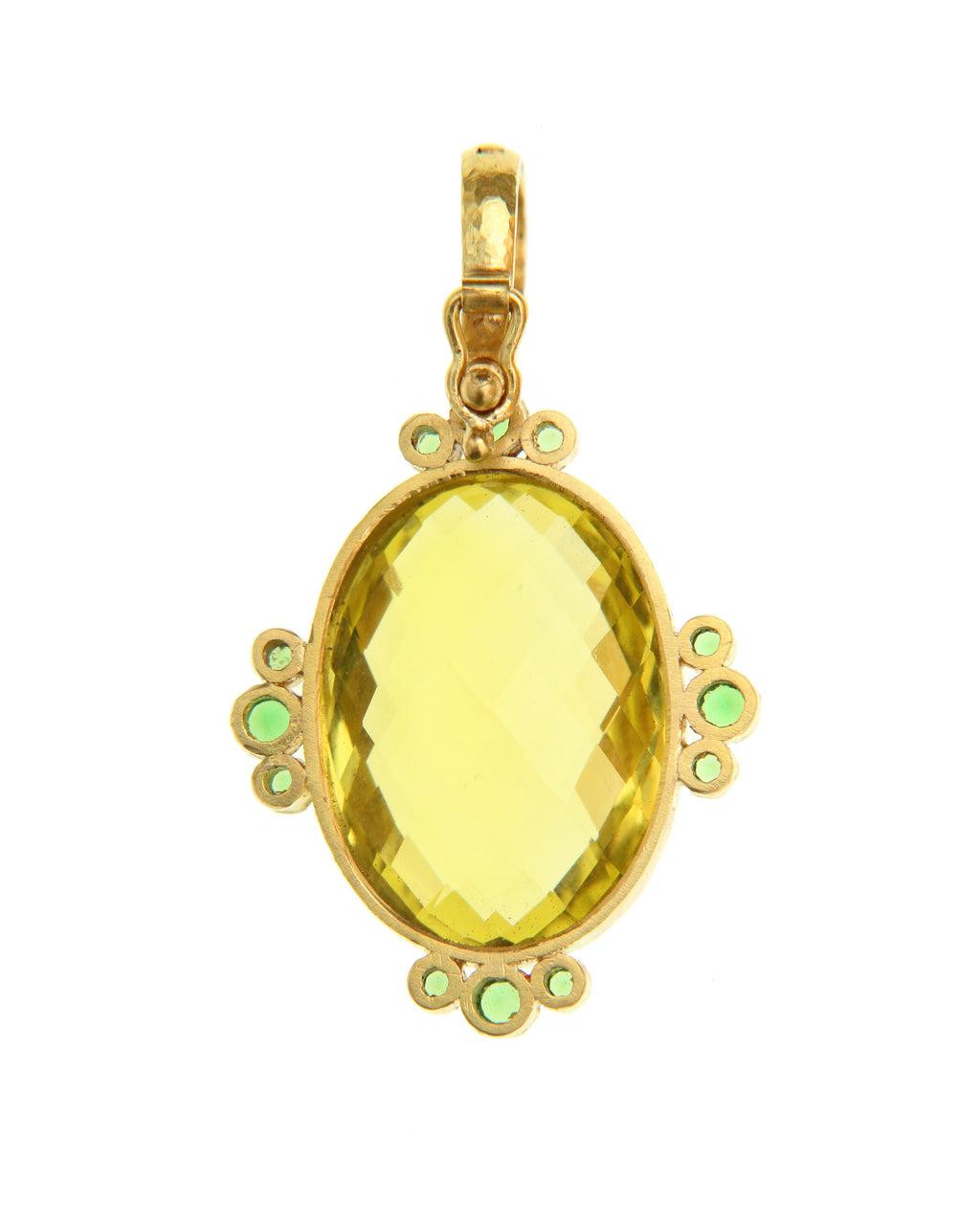 Lemon Citrine and Tsavorite Pendant