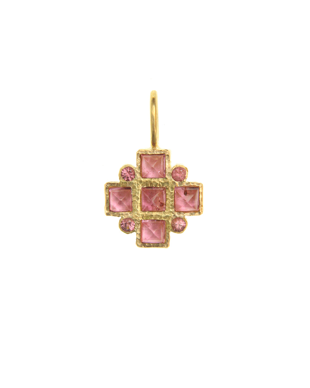 Pink Tourmaline Cross Pendant