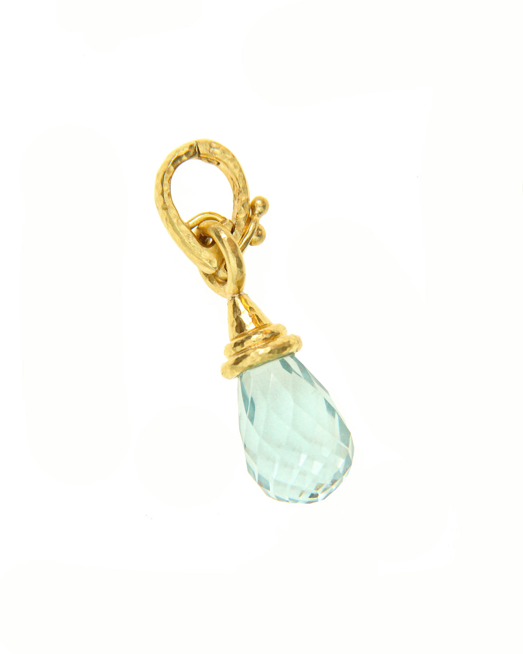 Faceted Aquamarine Drop Pendant