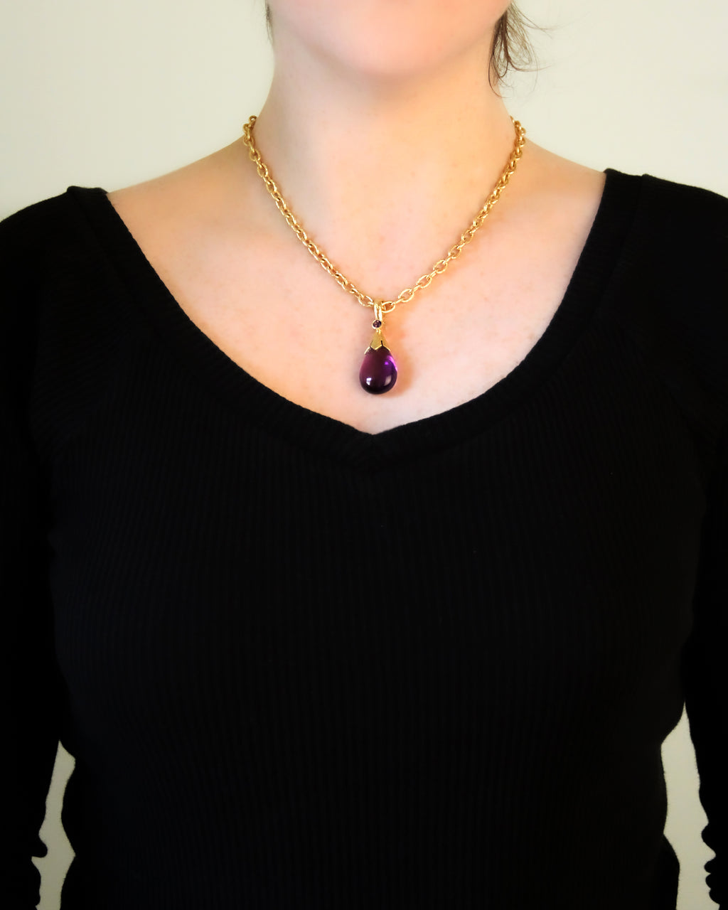 Amethyst Drop Pendant