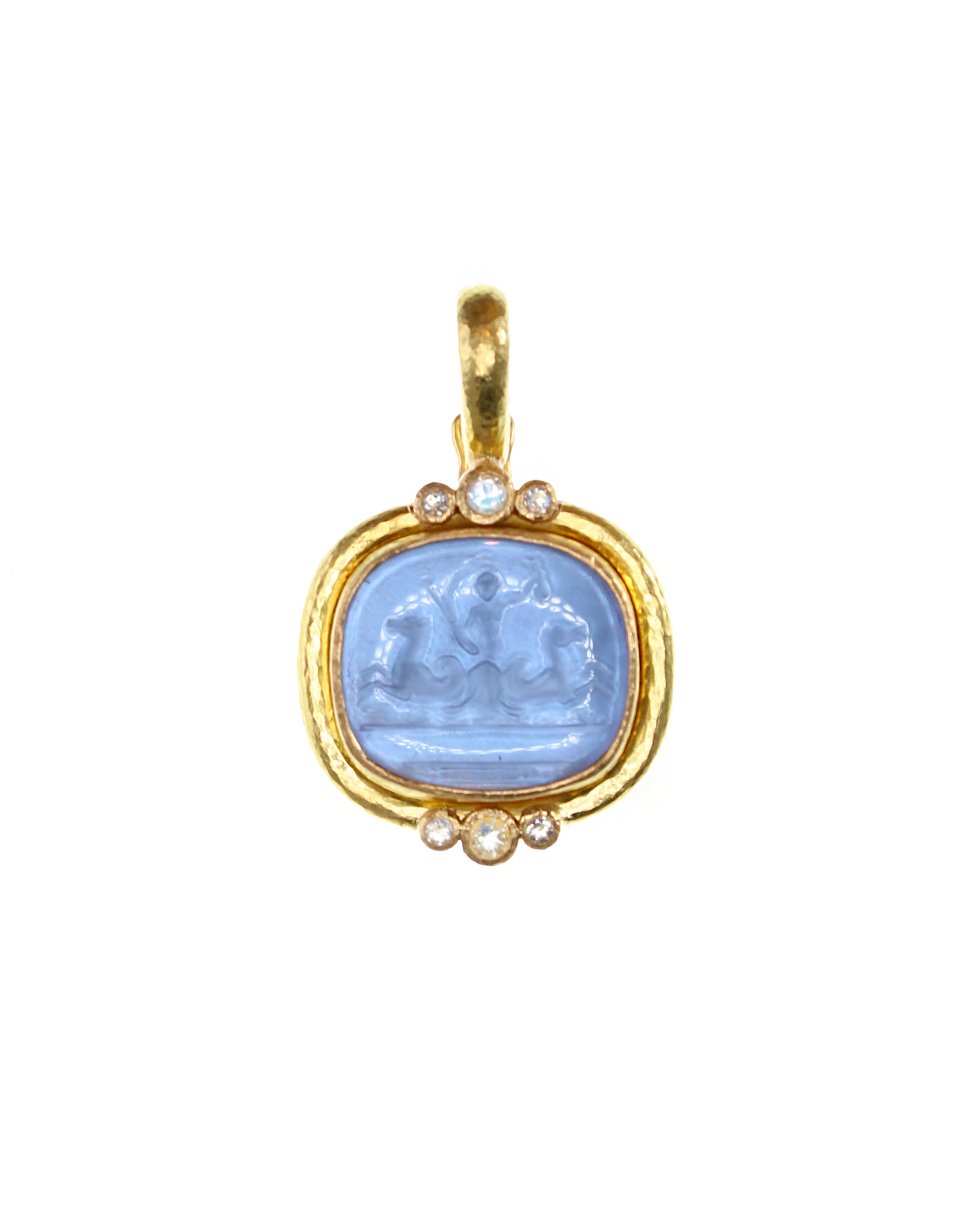 Cerulean Venetian Glass 'Neptune' Pendant