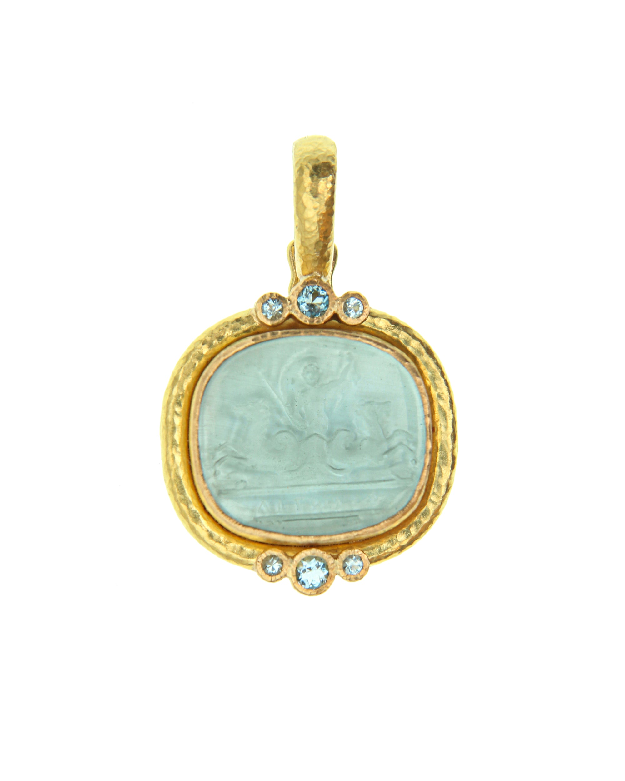 Light Aqua Venetian Glass 'Neptune' Pendant