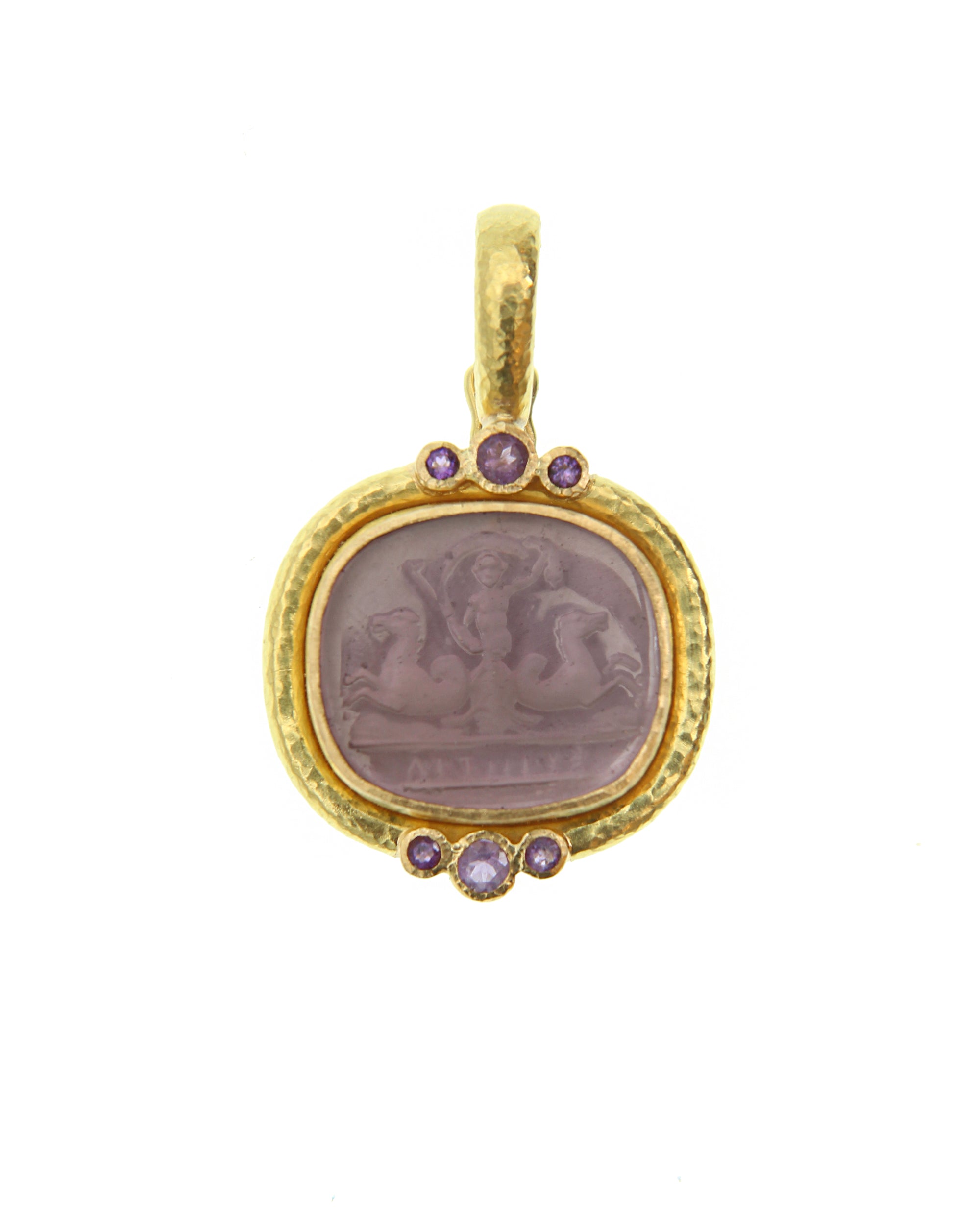 Mulberry Venetian Glass 'Neptune' Pendant