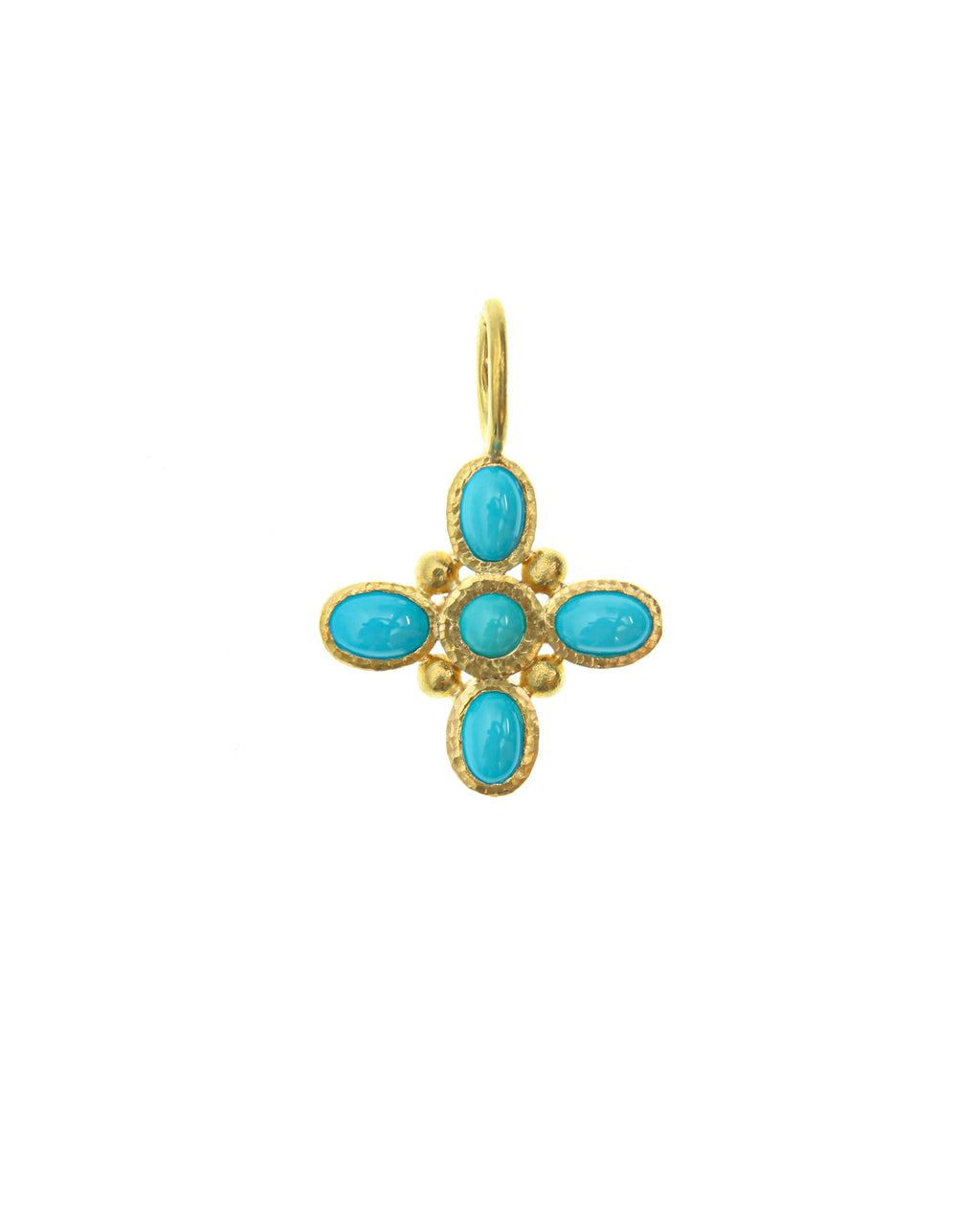 Sleeping Beauty Turquoise Jump Ring Pendant