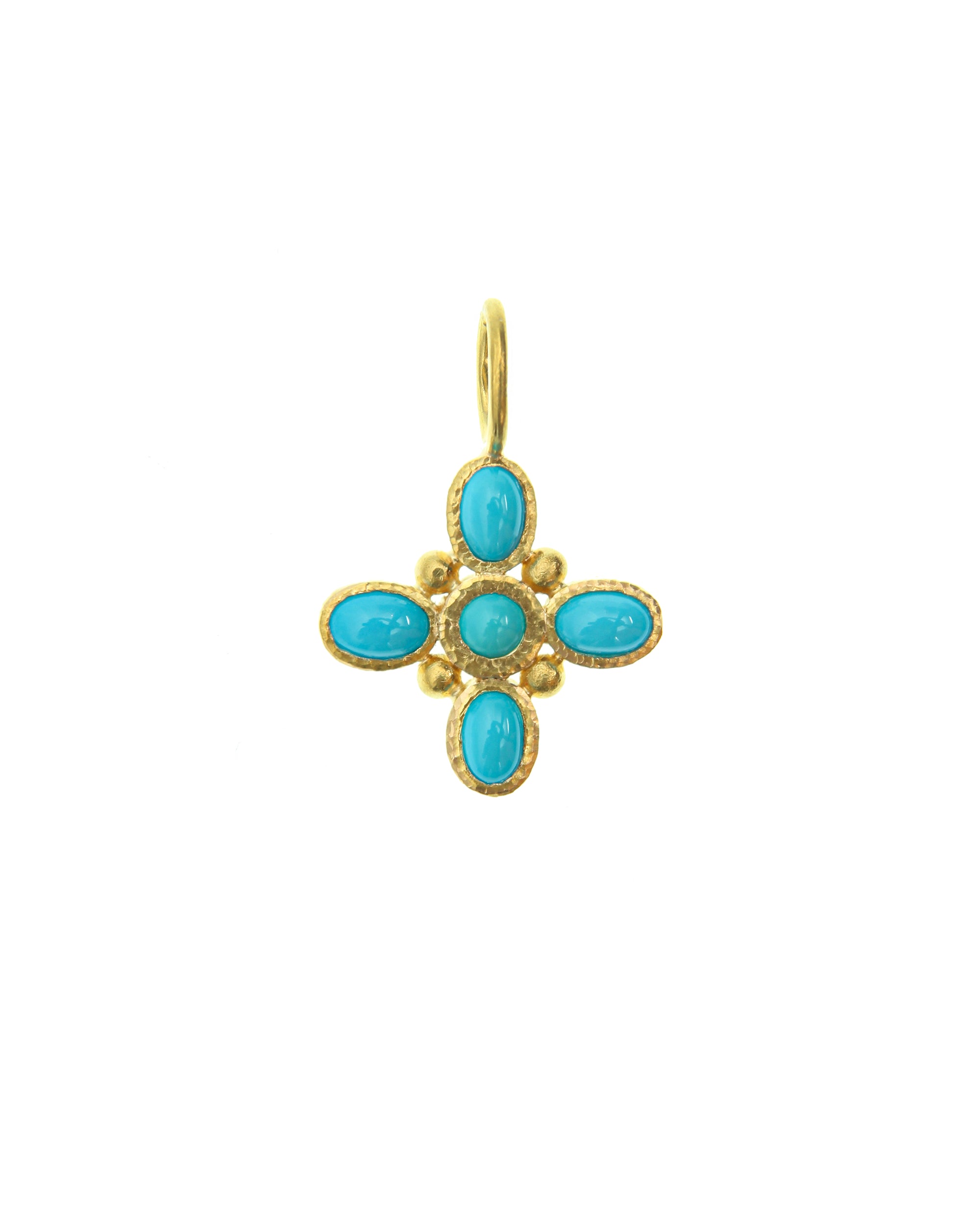 Sleeping Beauty Turquoise Jump Ring Pendant