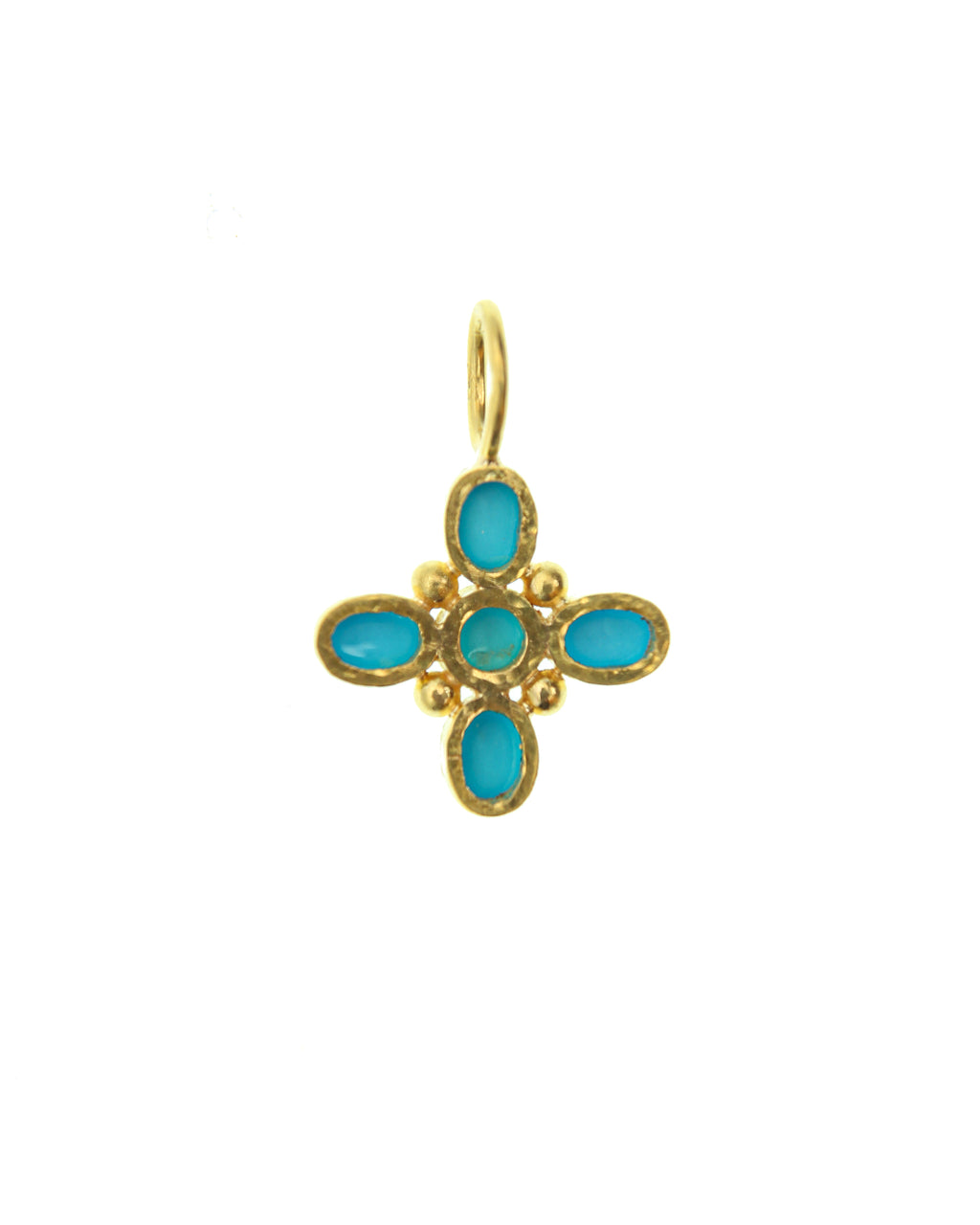 Sleeping Beauty Turquoise Jump Ring Pendant