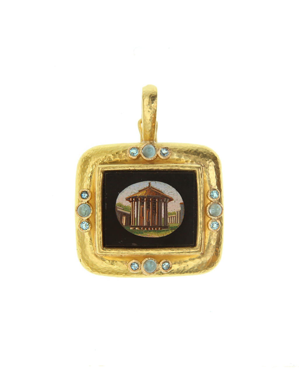 Antique Micromosaic 'Temple of Vesta' Pendant
