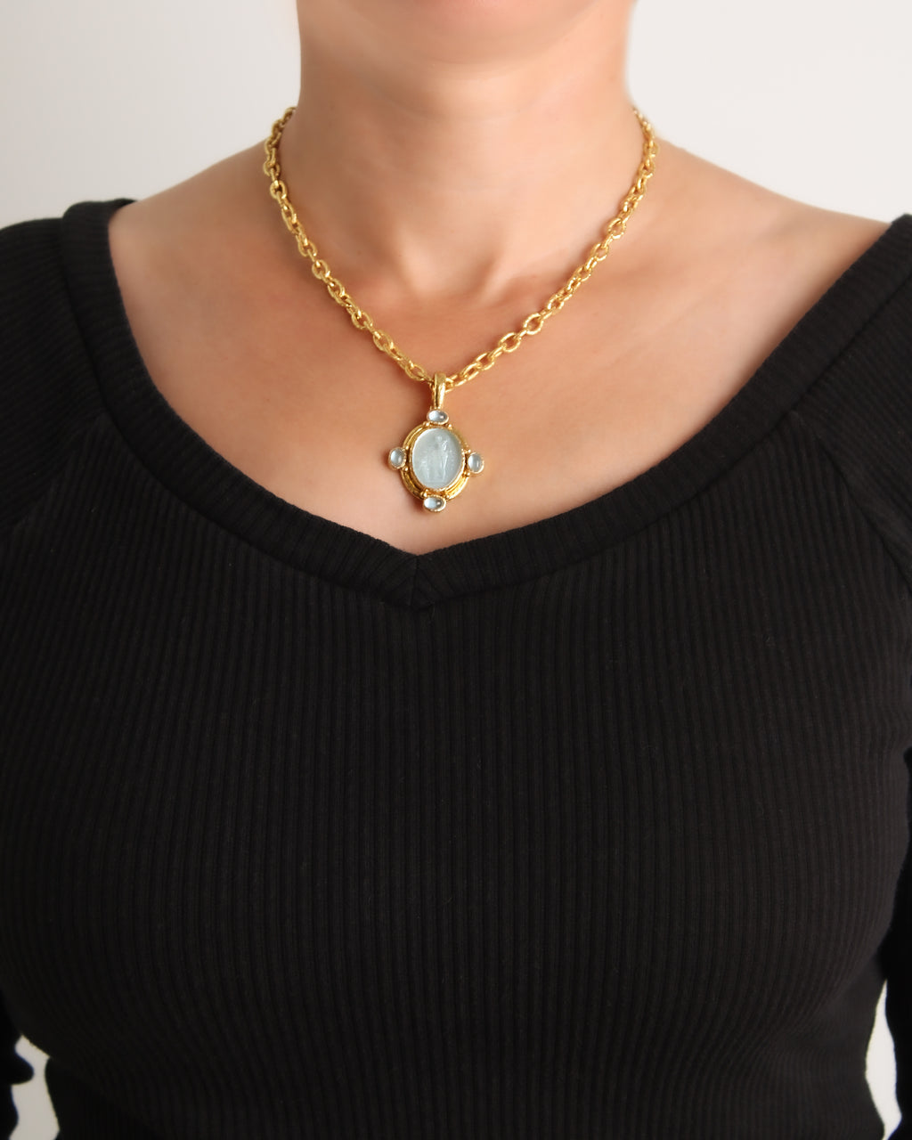 Crystal  'Diana and Cupid' Pendant