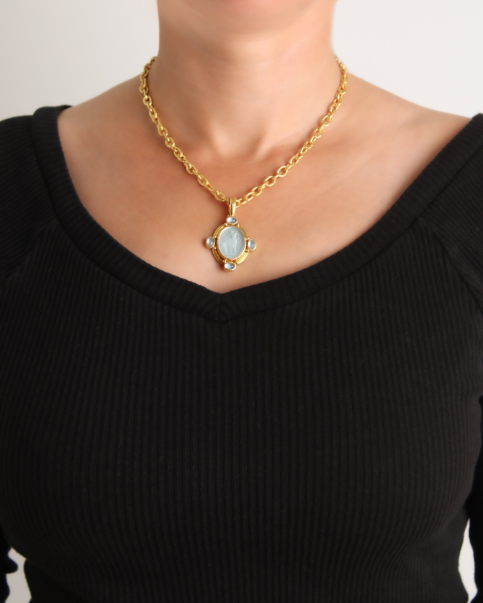 Crystal  'Diana and Cupid' Pendant