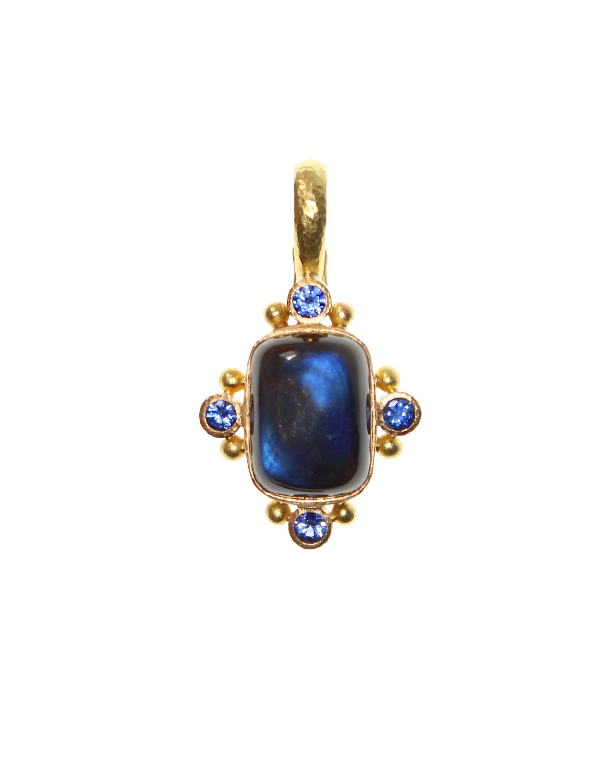 Labradorite and Blue Sapphire Pendant