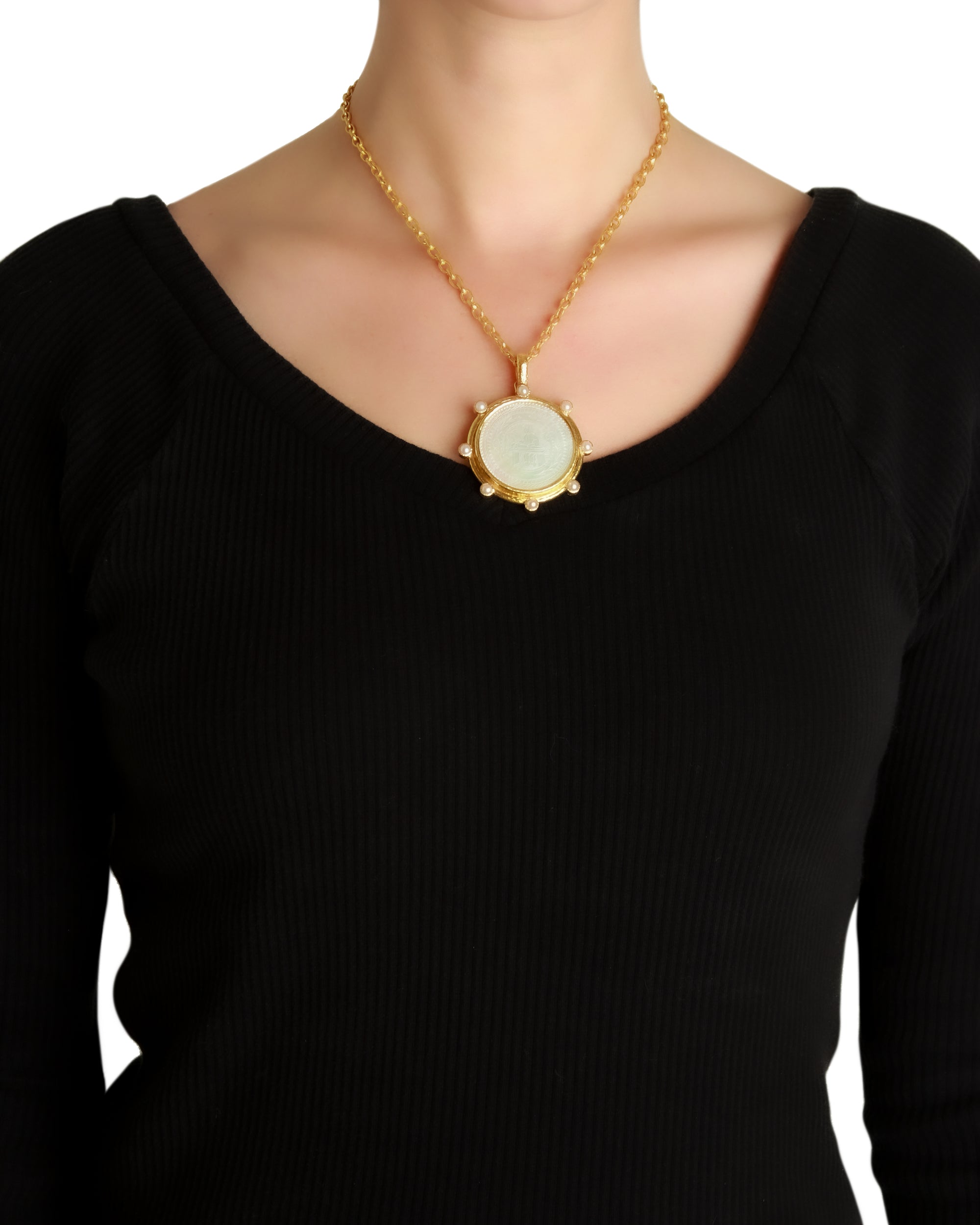 18th Century Gambling Counter and Pearl Pendant