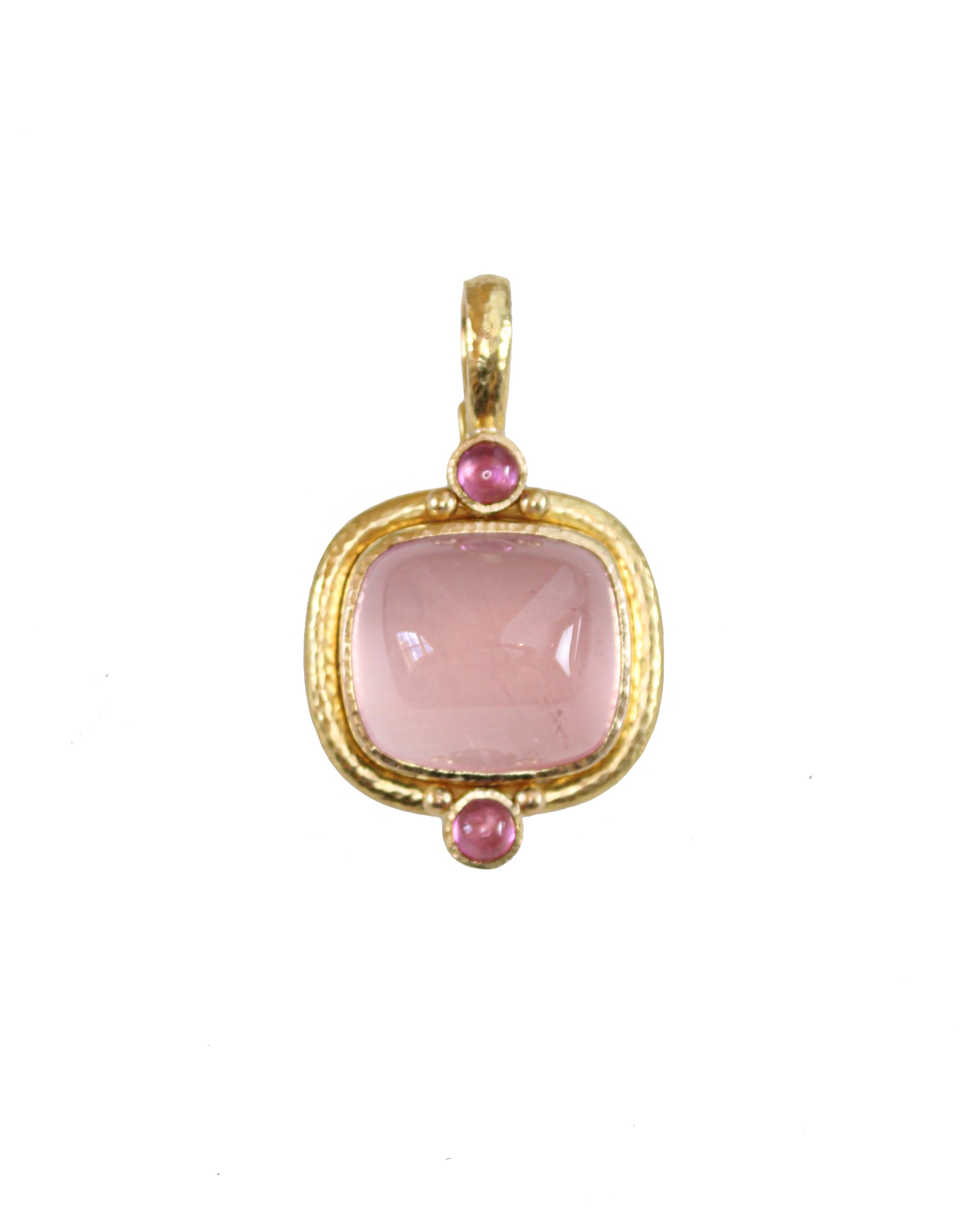 Rose Quartz and Pink Tourmaline Pendant