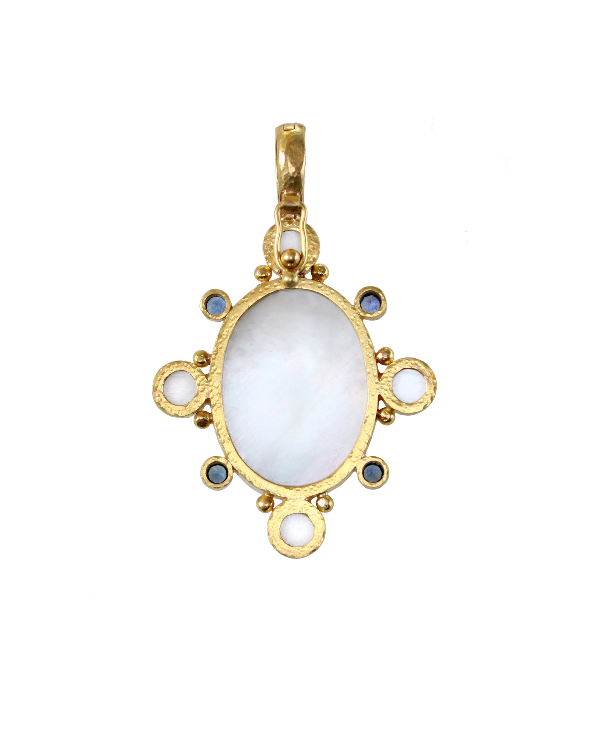 Labradorite, Iolite and Blue Sapphire Pendant