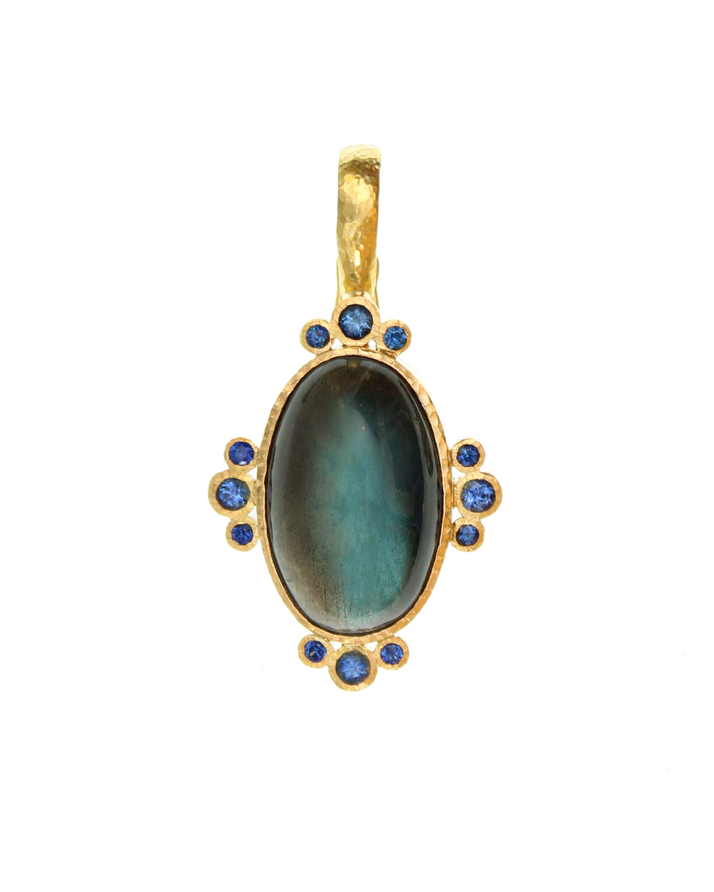 Labradorite and Blue Sapphire Pendant