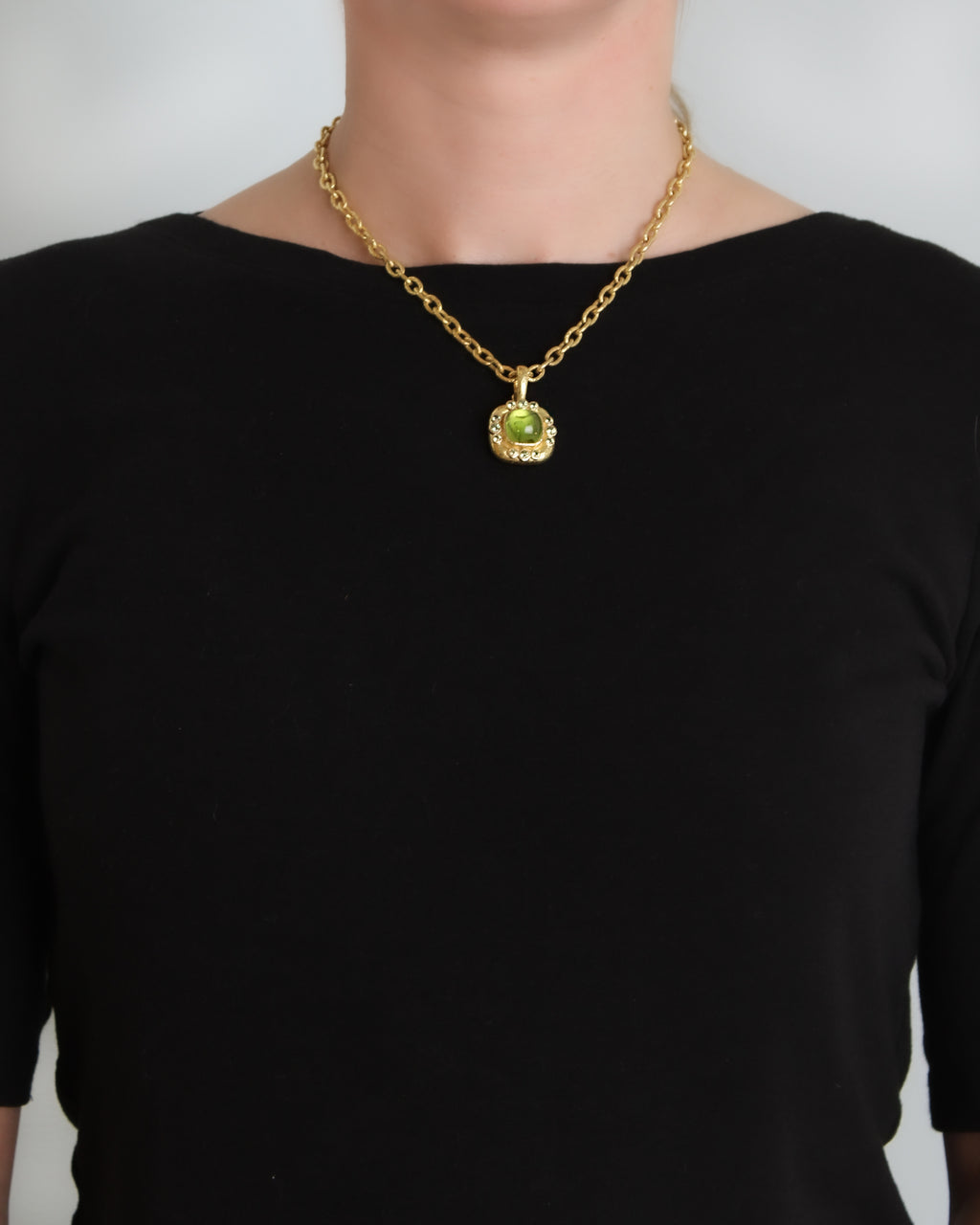 Peridot and Demantoid Garnet Pendant