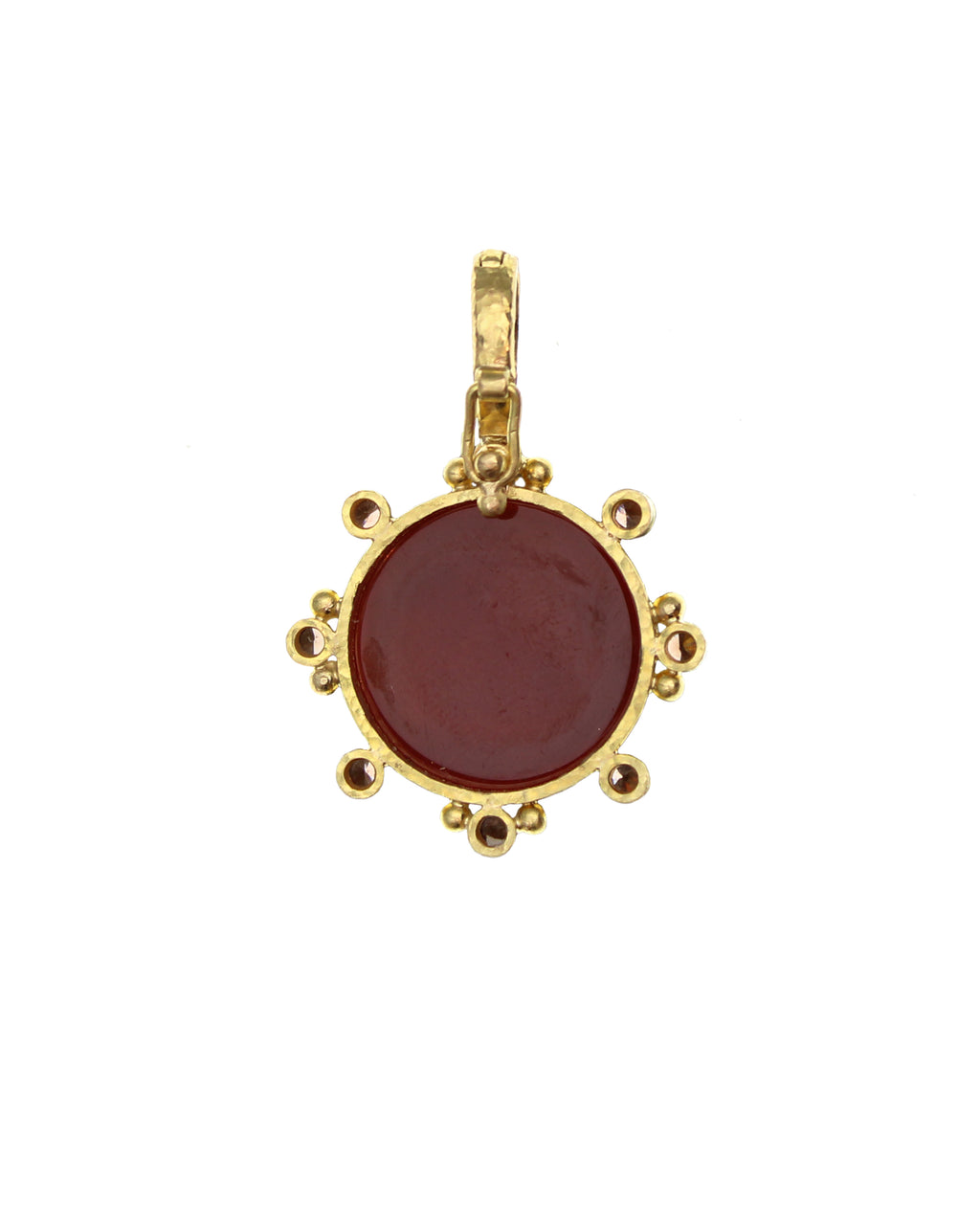 Carnelian 'Elephant' Pendant with Brown Zircon