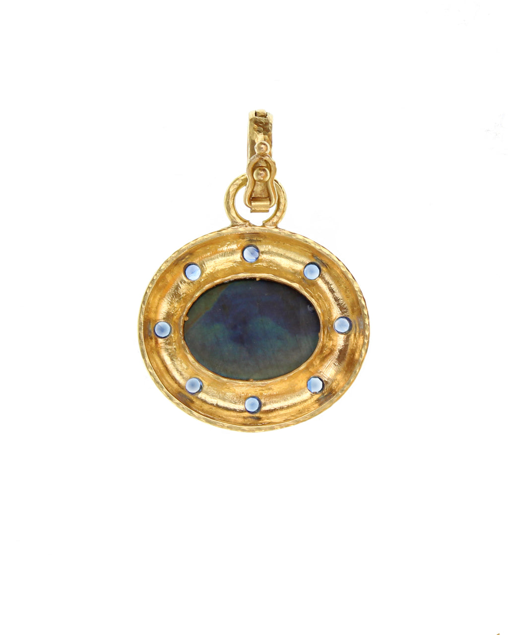 Labradorite and Blue Sapphire Pendant