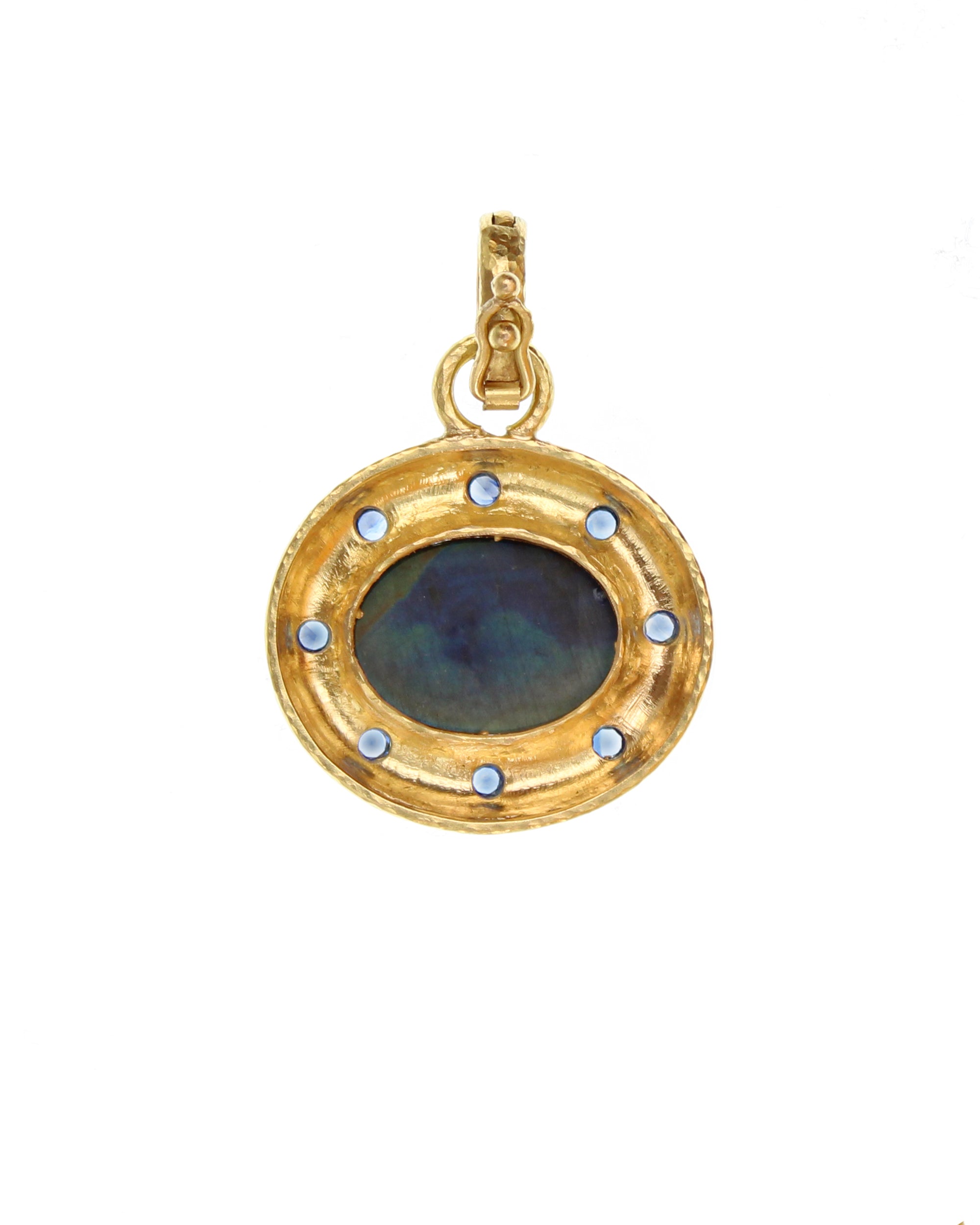 Labradorite and Blue Sapphire Pendant
