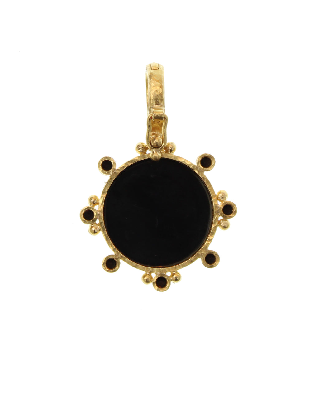 Onyx 'Elephant' with Black Spinel Pendant